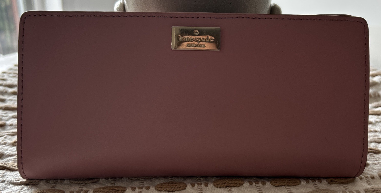 Kate Spade Laurel Way Bifold Wallet Rose/Pale Blush 4”Hx7.75”Lx1”W