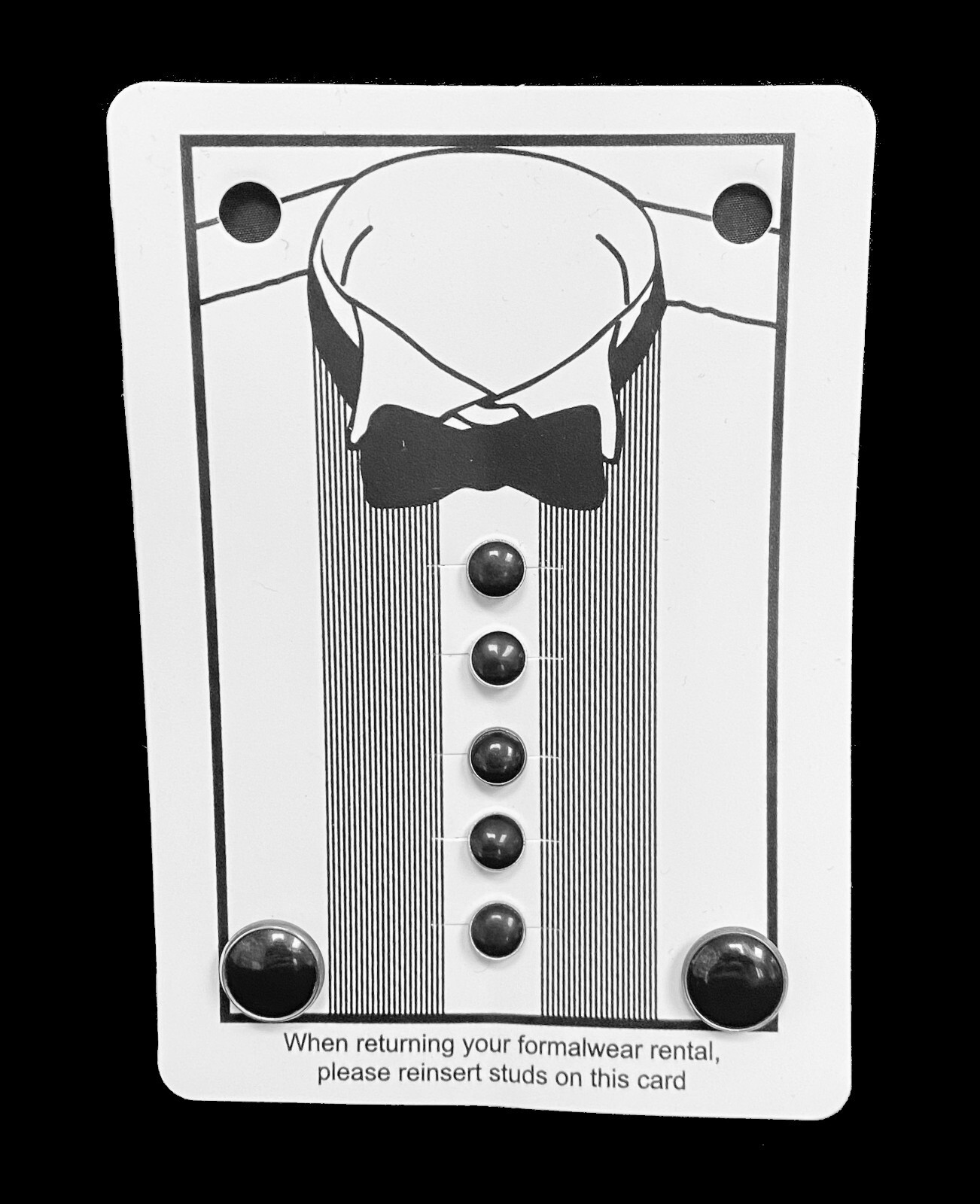 Black Silver Studs & Cuff Links Tuxedo Formal Wedding Prom Mason *FREE SHIPPING*