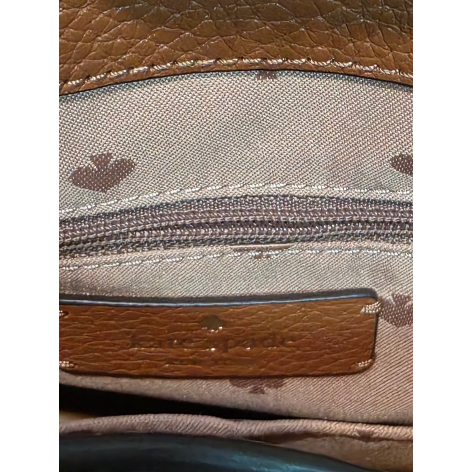 Kate Spade New York Pebbled Leather Backpack Brown Drawstring Magnetic Flap Bag