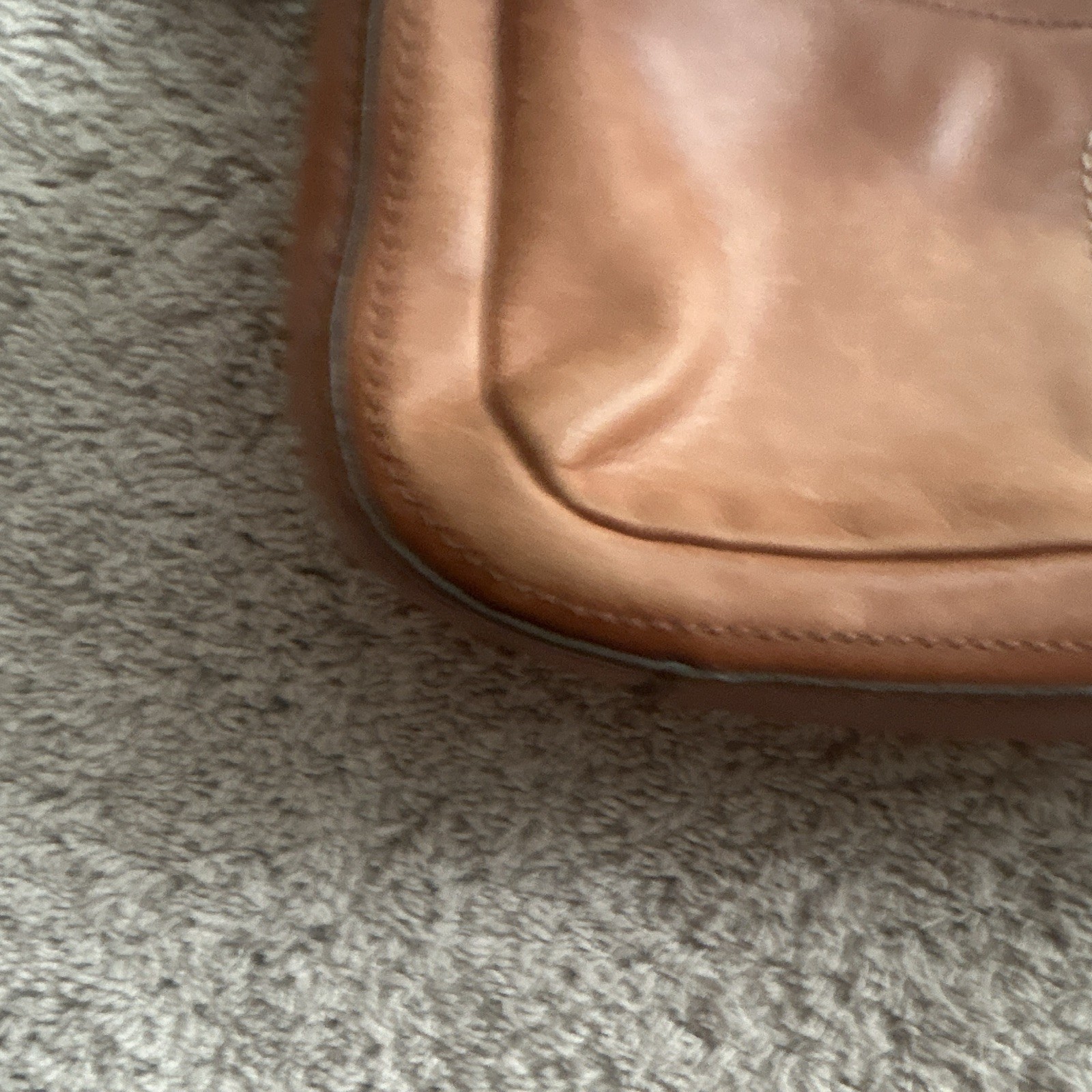 Coach Women’s Brown Legacy Satchel, Turnlock & Zip, Crossbody Strap, Charm