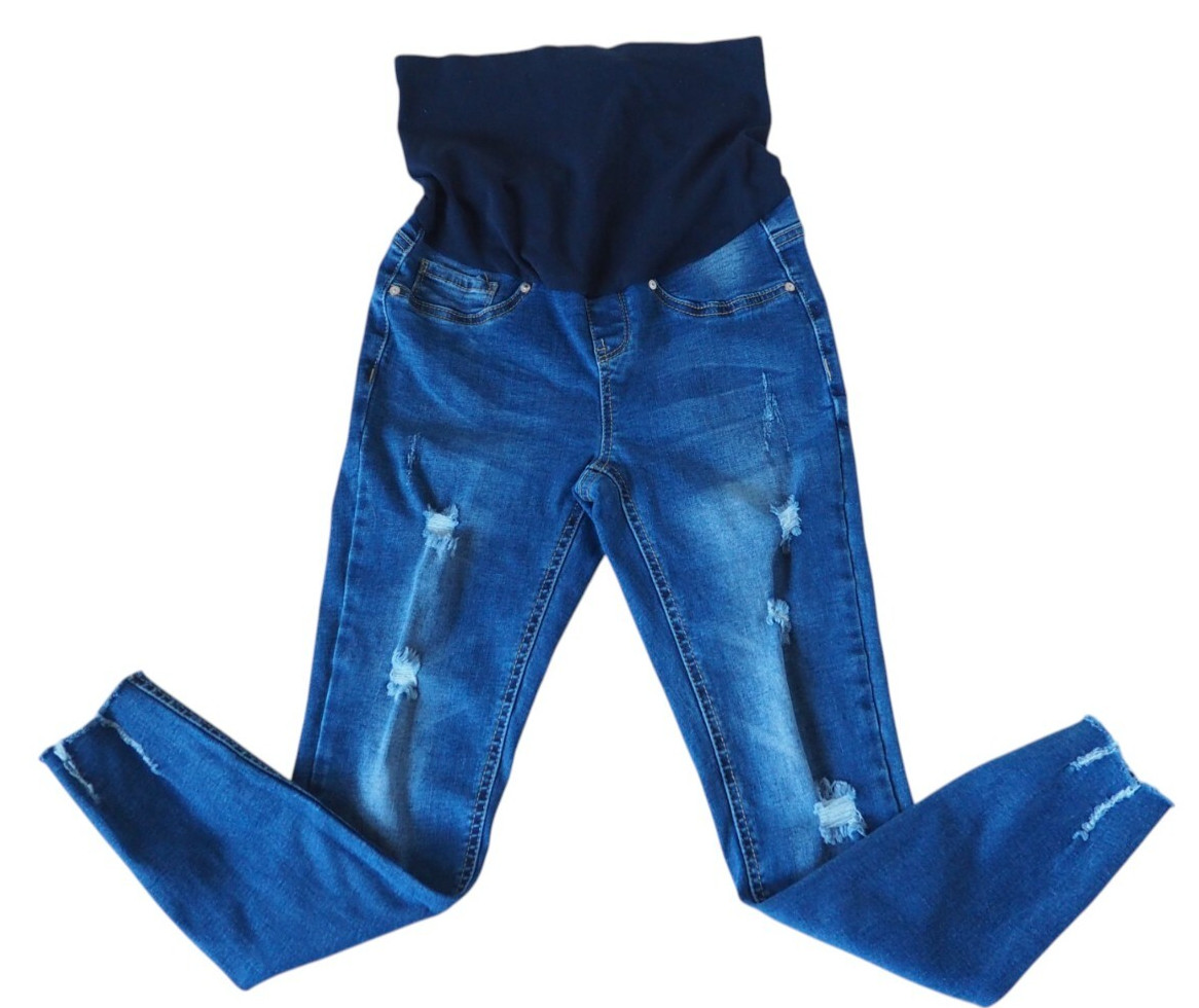 Blue Savvy Maternity Women’s Distressed Skinny Jeans Size S