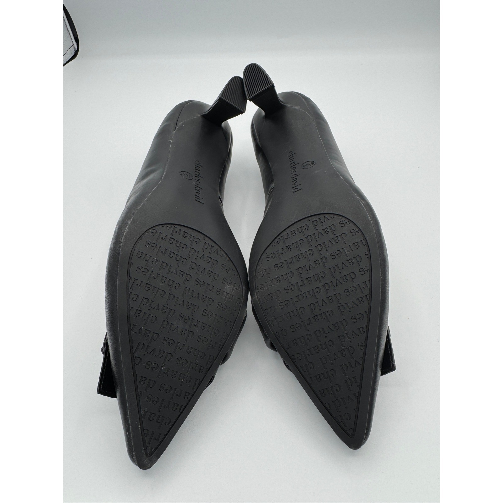 Charles by Charles David Abrino-1 Black Pointed Toe Pumps Heels Womens 8.5M