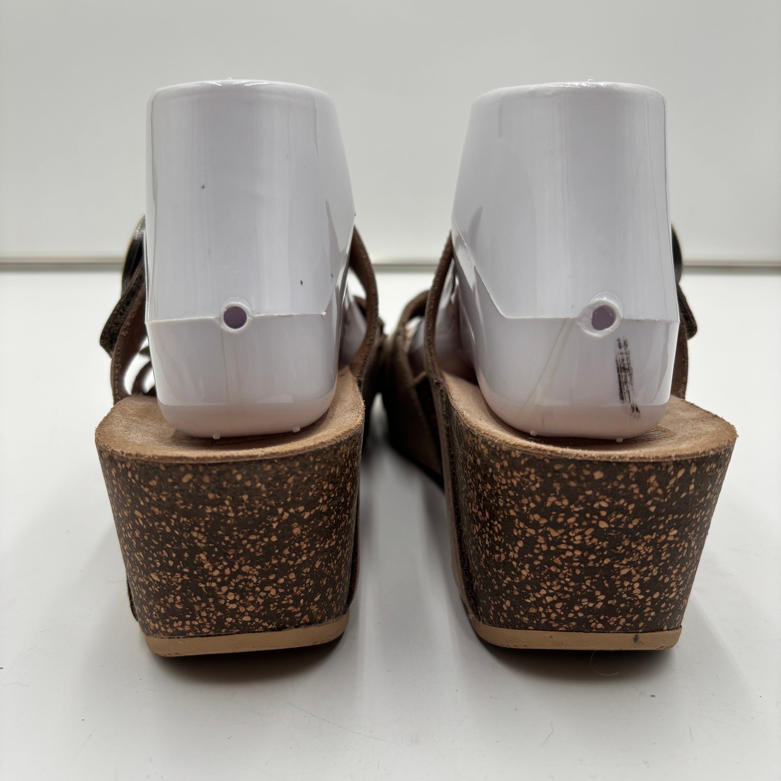 Womens Dansko Susie Wedge Sandals Size (9.5-10) Taupe Leather Comfort