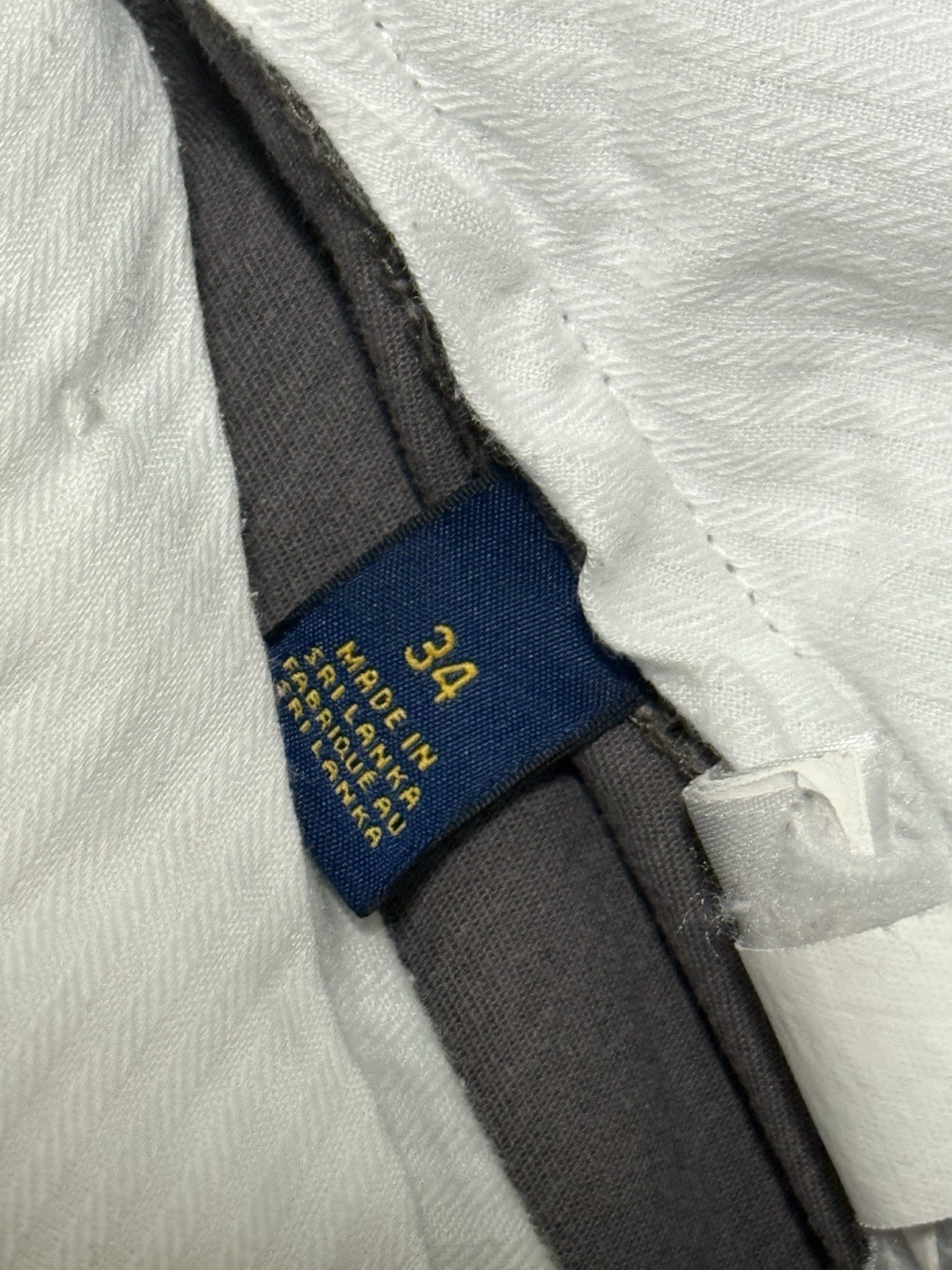 POLO RALPH LAUREN EMBROIDERED PONY LOGO ZIPPER FLY CHINO CASUAL SHORTS SZ 34