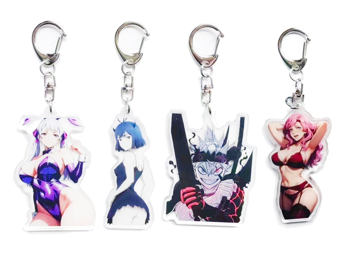 4PCS Black Clover Asta Noelle Silva Secre Vanessa Acrylic Keychains You Choose