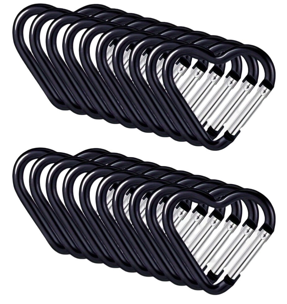 Metal Bats, Hearts, and Double Carabiners Clips Brand New CHOOSE COLOR