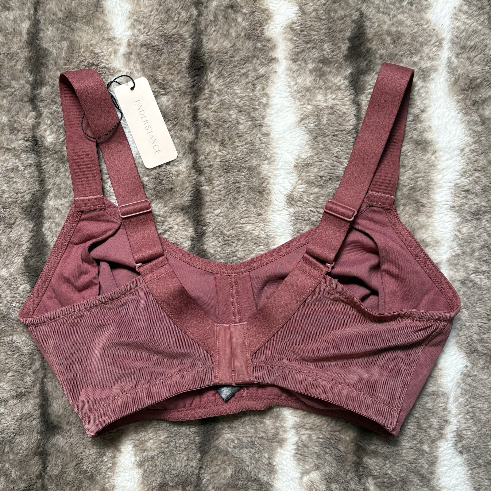 Understance Anti-chafe Cooling Wireless Unpadded Demi Bra Merlot Size: 30J