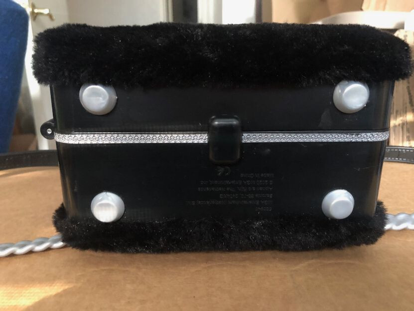 Na Na Na Surprise Doll Fuzzy Kitty Cat Black Backpack Case-No Dolls-Case Only