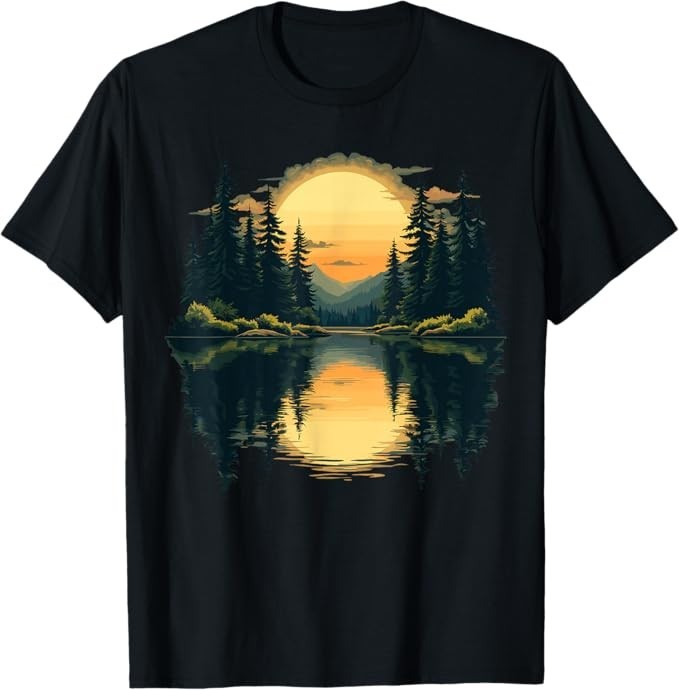 NEW LIMITED! Nature Trees Reflection Forest Outdoor Wildlife Tee