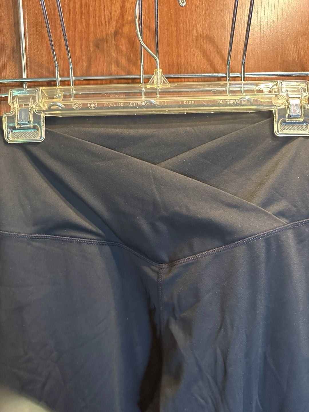 V-Waist Cross-Over Flare Leggings in Black
