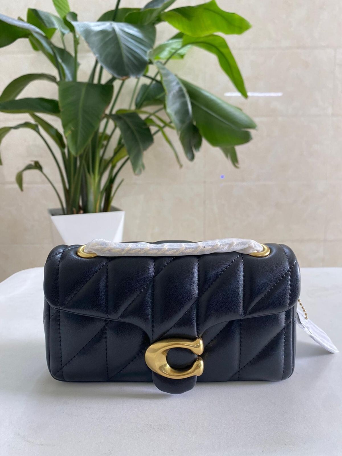 COACH CP149 Black Tabby Shoulder Bag 20 Quilting Gold Outlet NEW