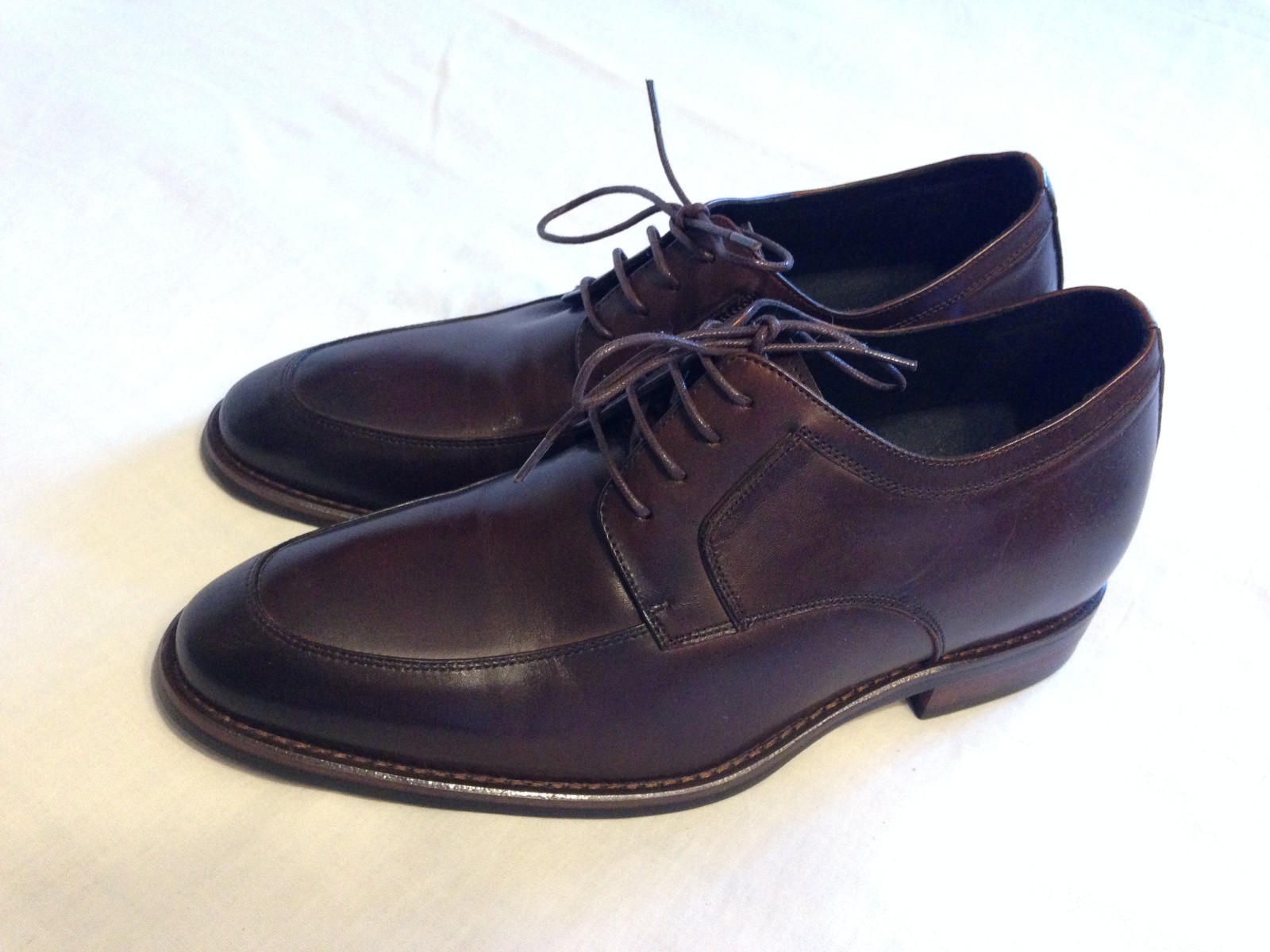 CALTO Y7426 2.8 INCHES TALLER OXFORD DRESS SHOES IN BROWN – SIZE 11.5