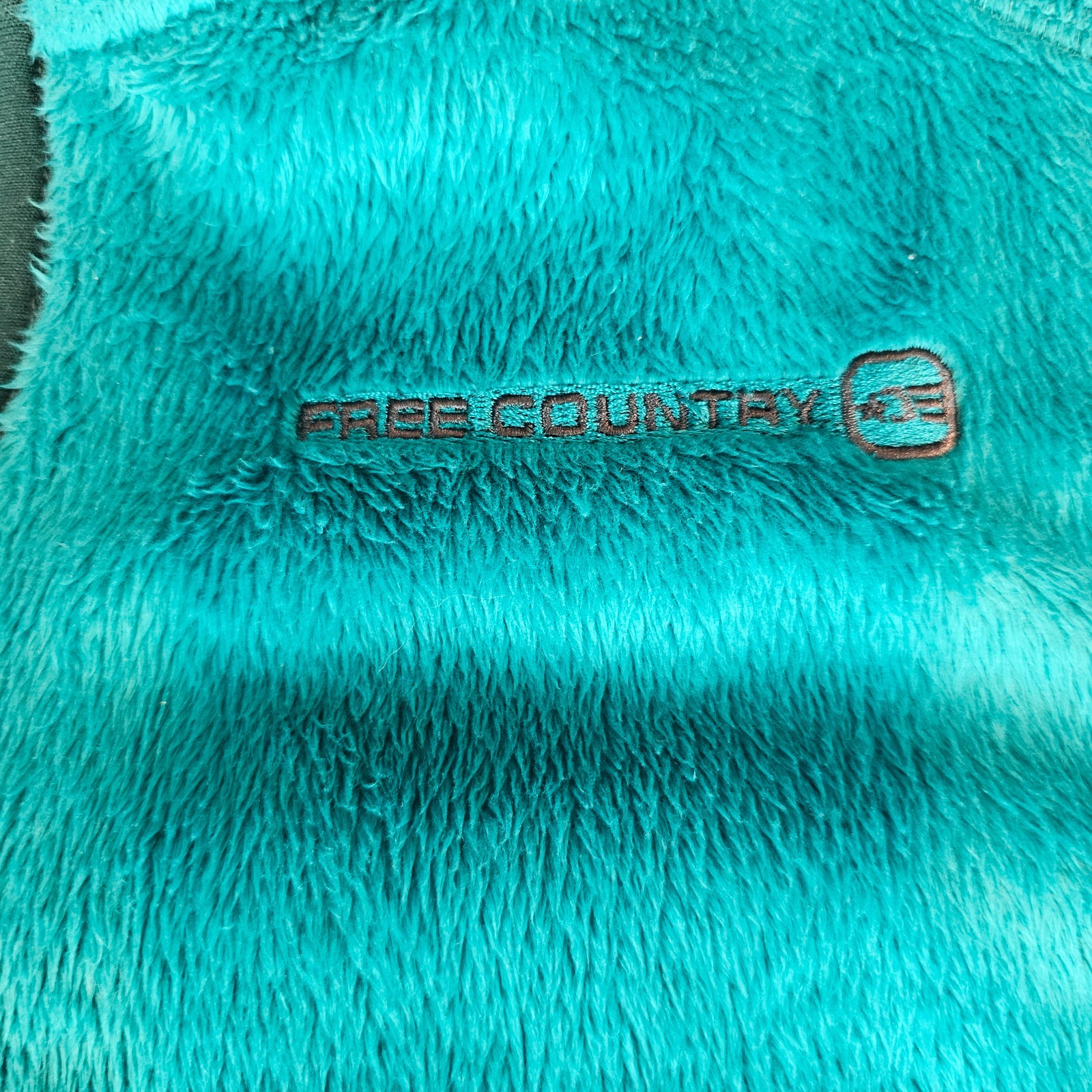 Free Country Womens Teal Full Zip Long Sleeve Fleece Jacket Size XL