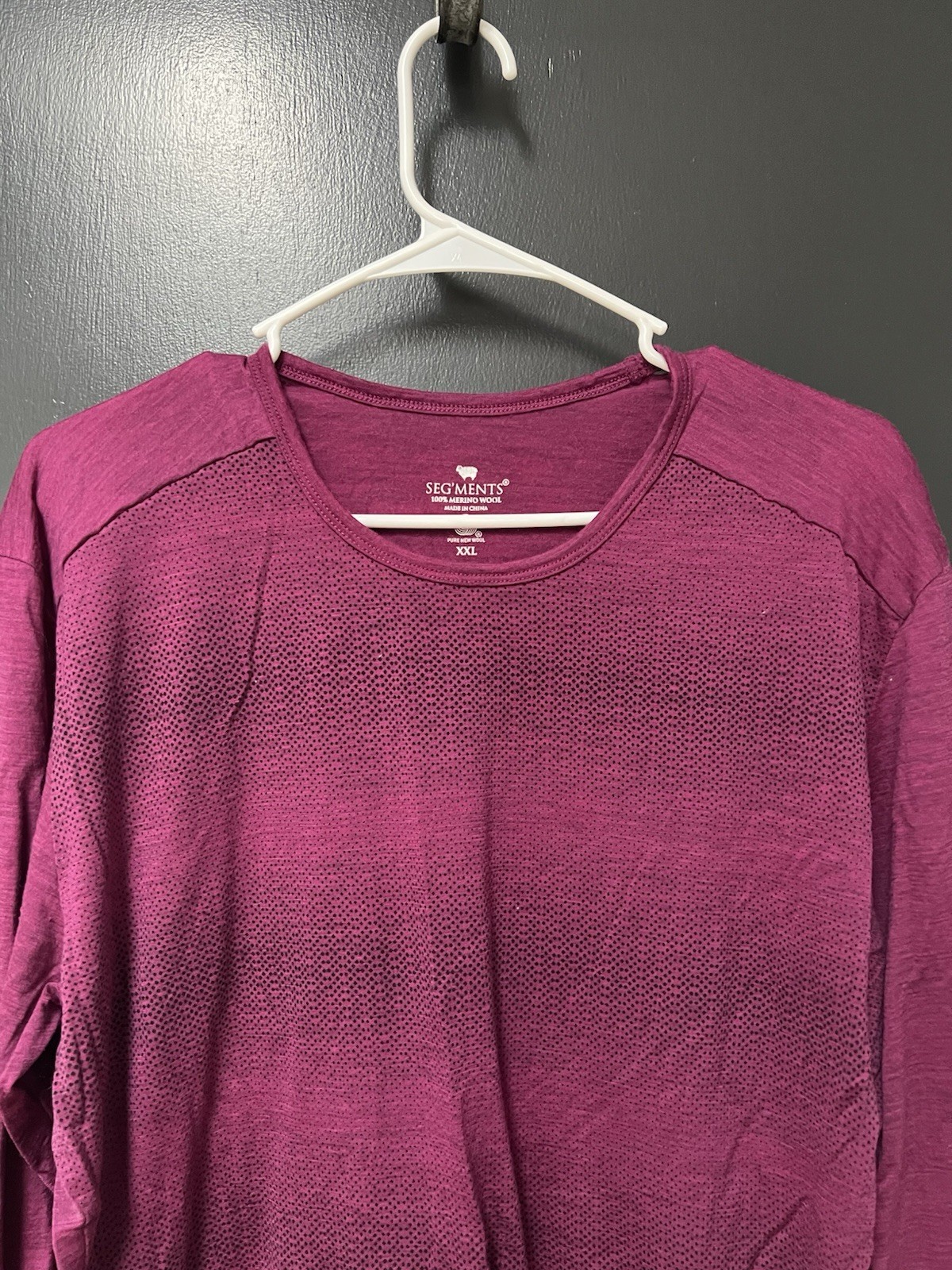 Seg’ments Merino Wool Base Layer Top Womens Sz XXL Pink Long Sleeve Stretch