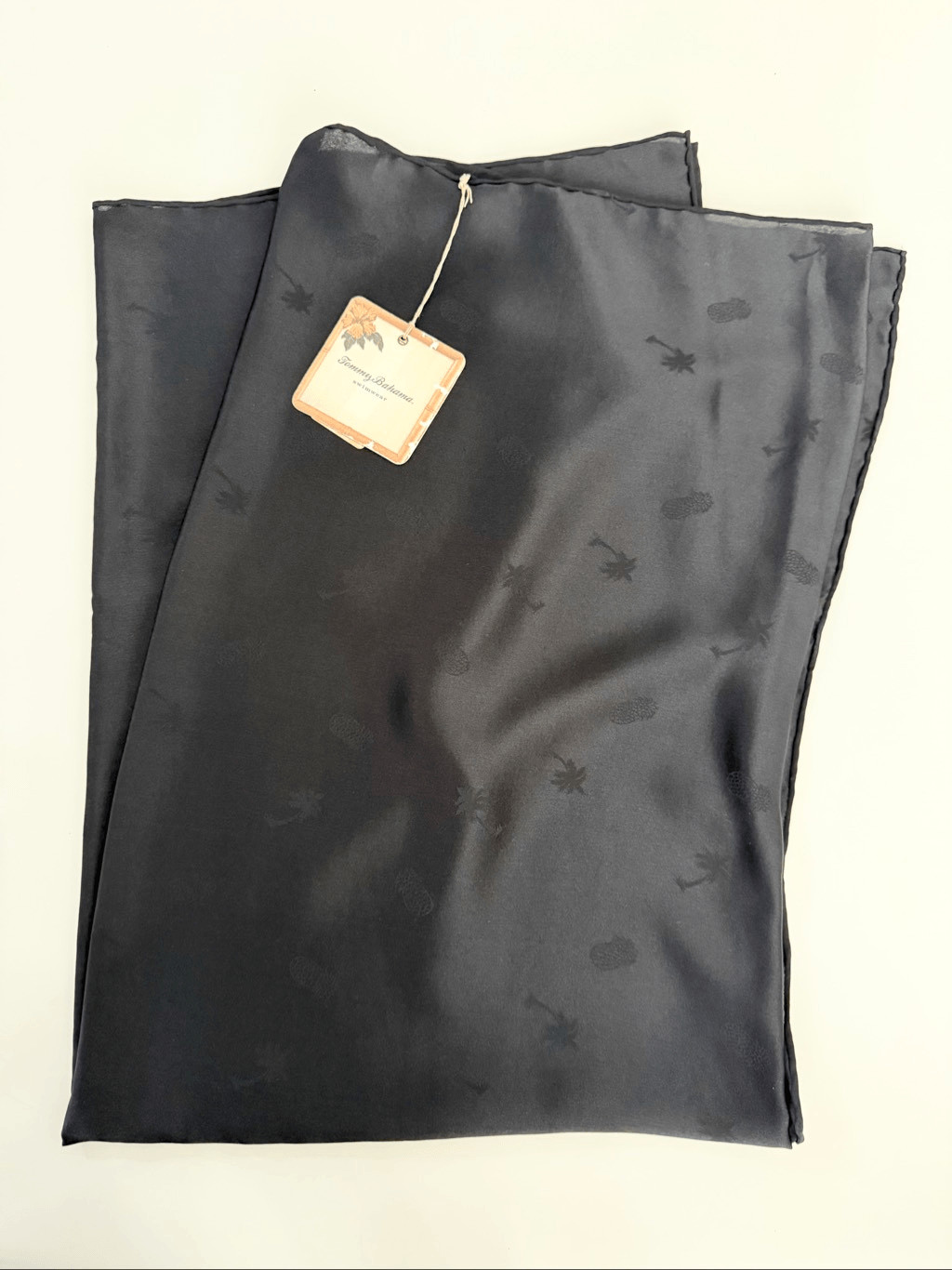 Tommy Bahama Washable Silk Tonal Jacquard Pinapple Palm Tree Pareo Wrap NWT