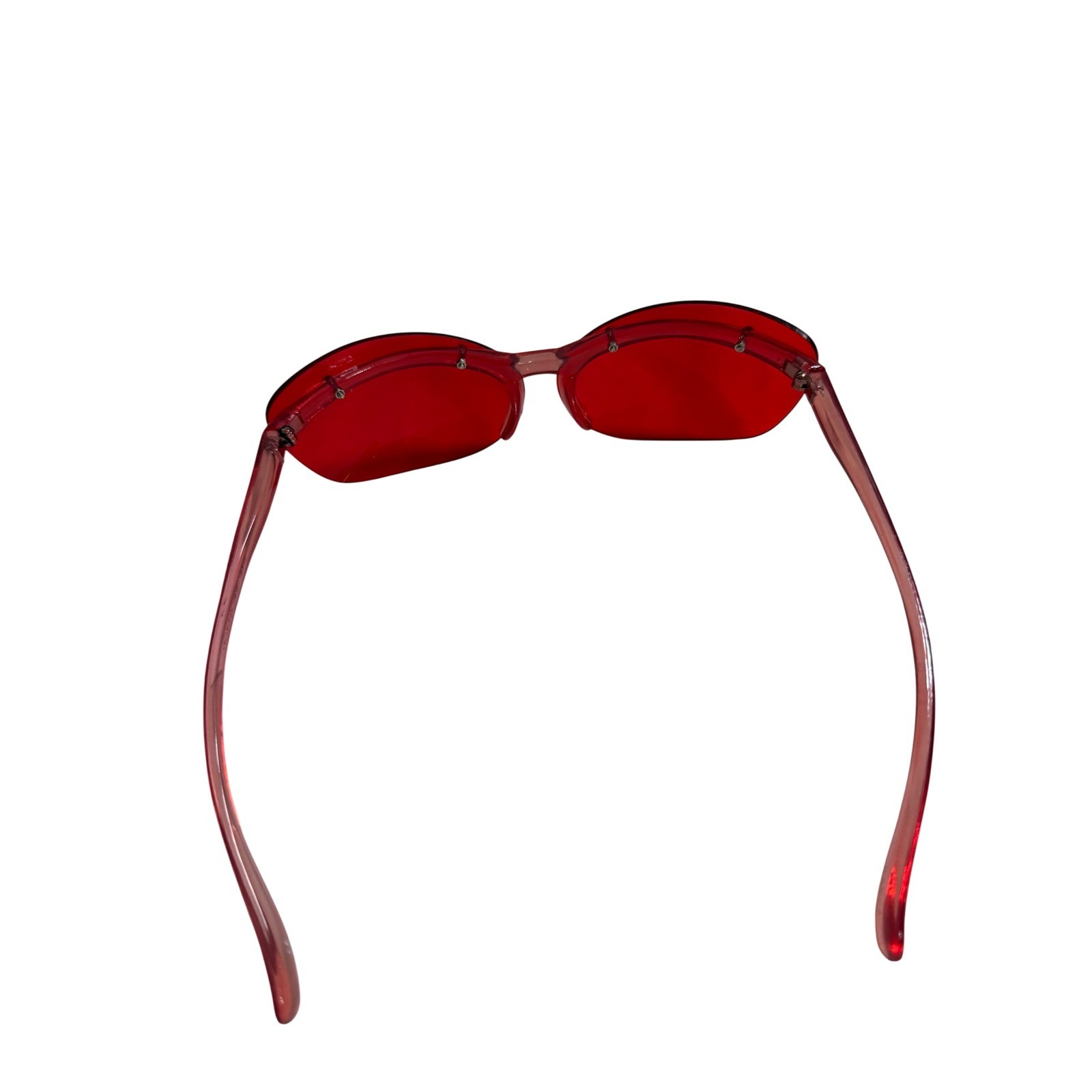 Vintage Y2K Red Rimless Sunglasses