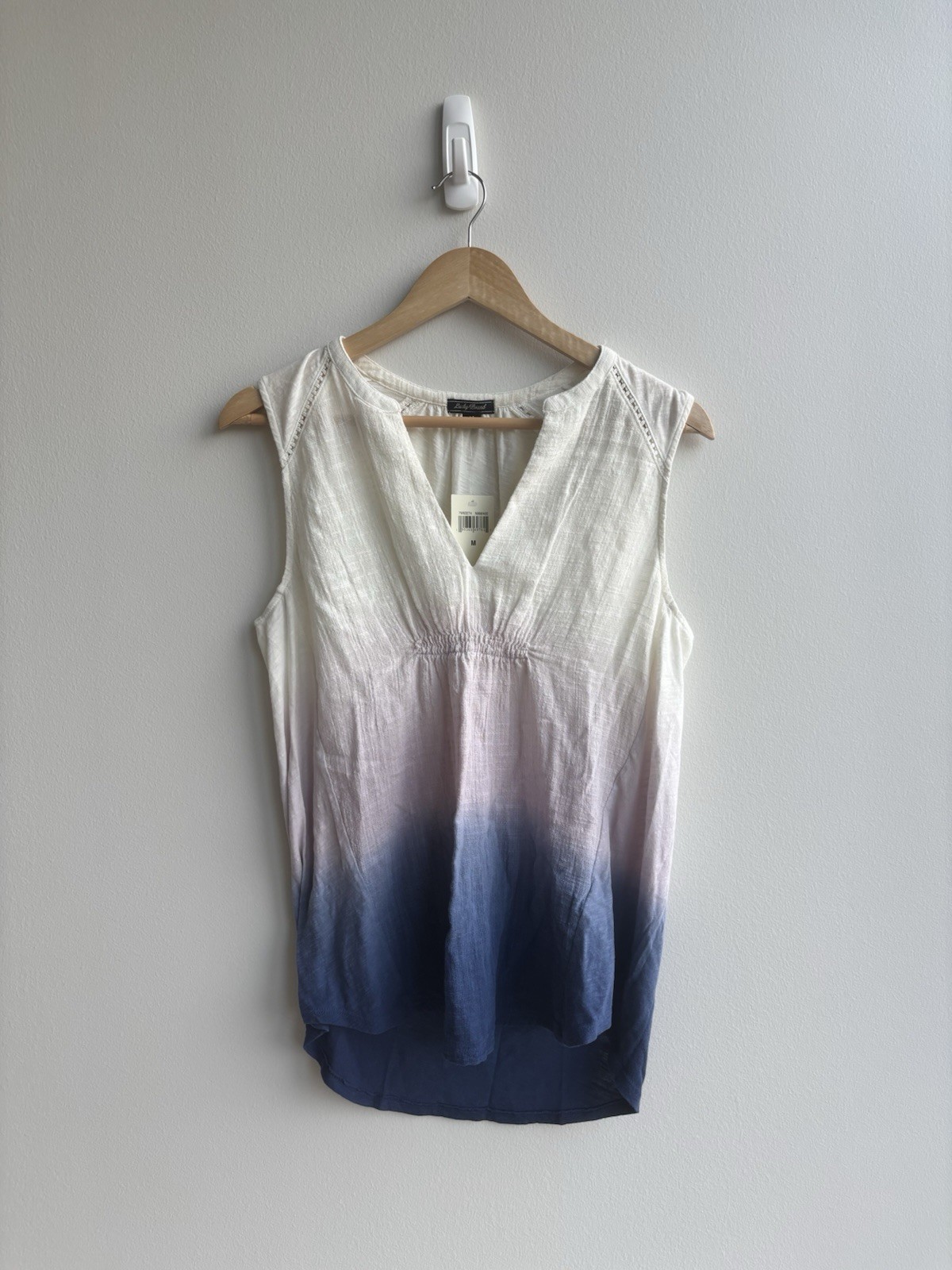 Lucky Brand Ombré Dip-Dye Sleeveless V-Neck Top | NWT | Size M