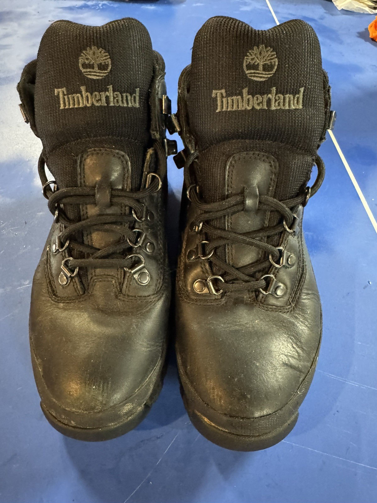 Timberland Euro Hiker Leather Black Boots Model 56038 MEN’S 8.5