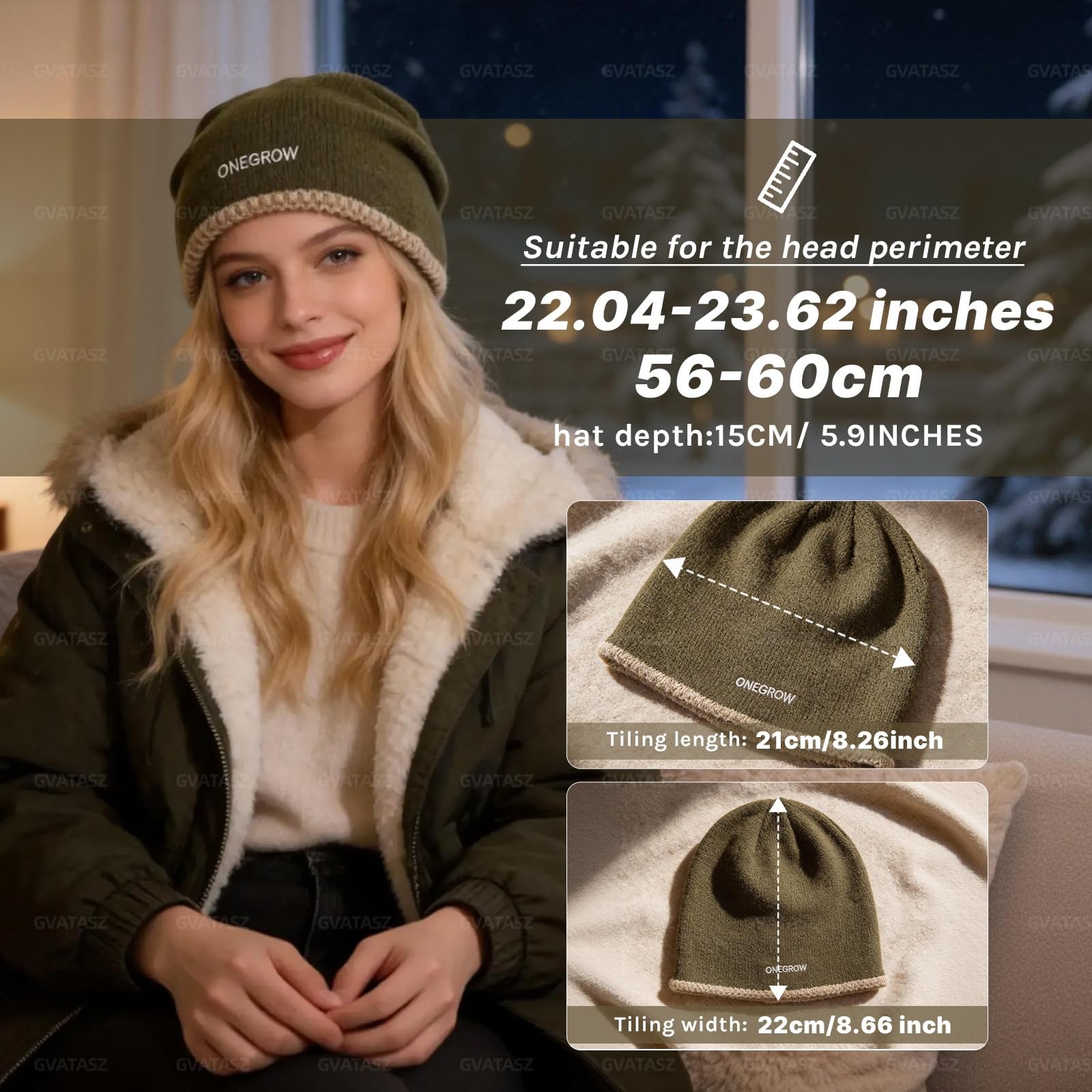 Slouchy Beanies for Women Men Winter Knitted Beanie Lightweight Knit Hat Cuff…