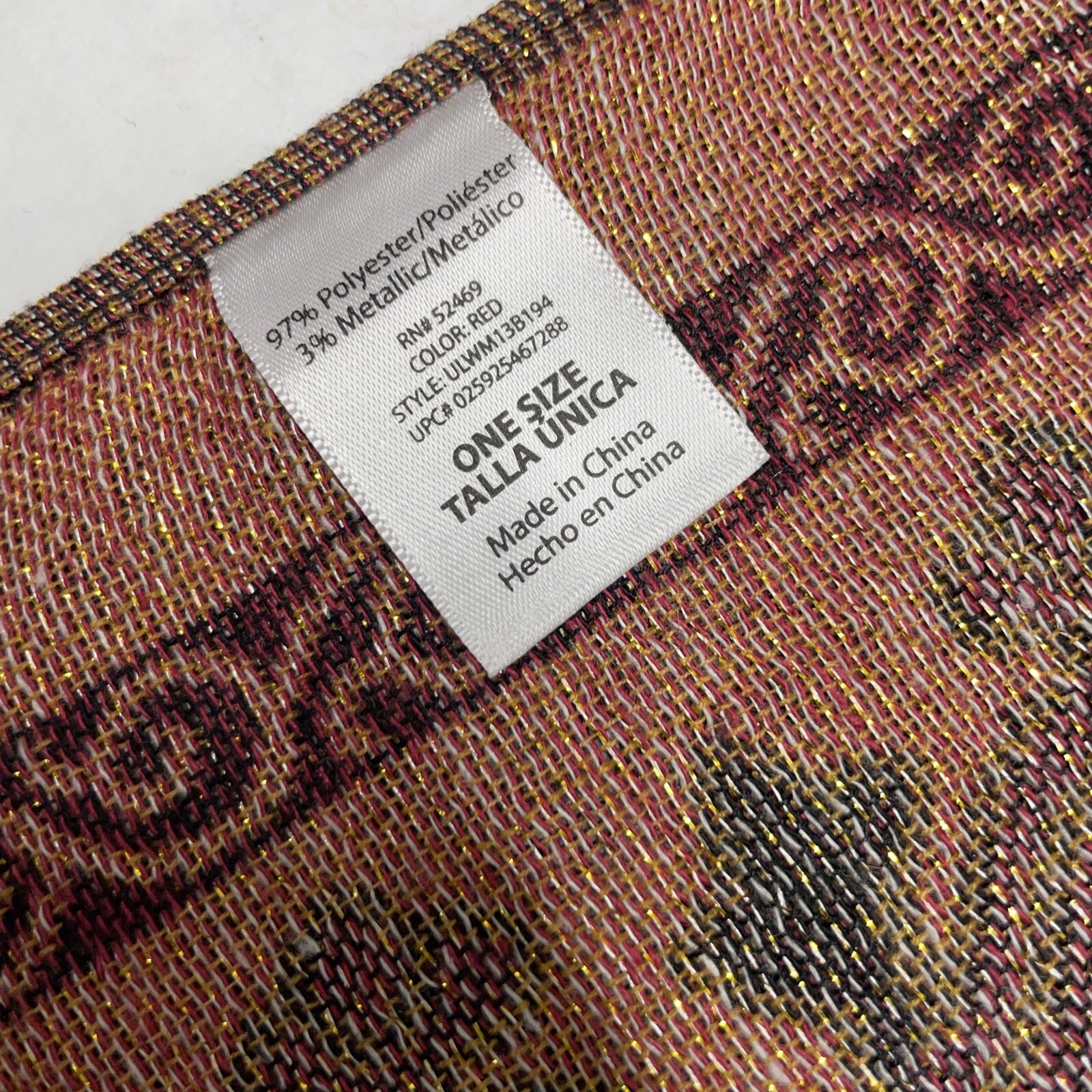 Elegant Floral Wrap Fringed Scarf Maroon Gold Black Oblong Rectangle Sparkle 72”