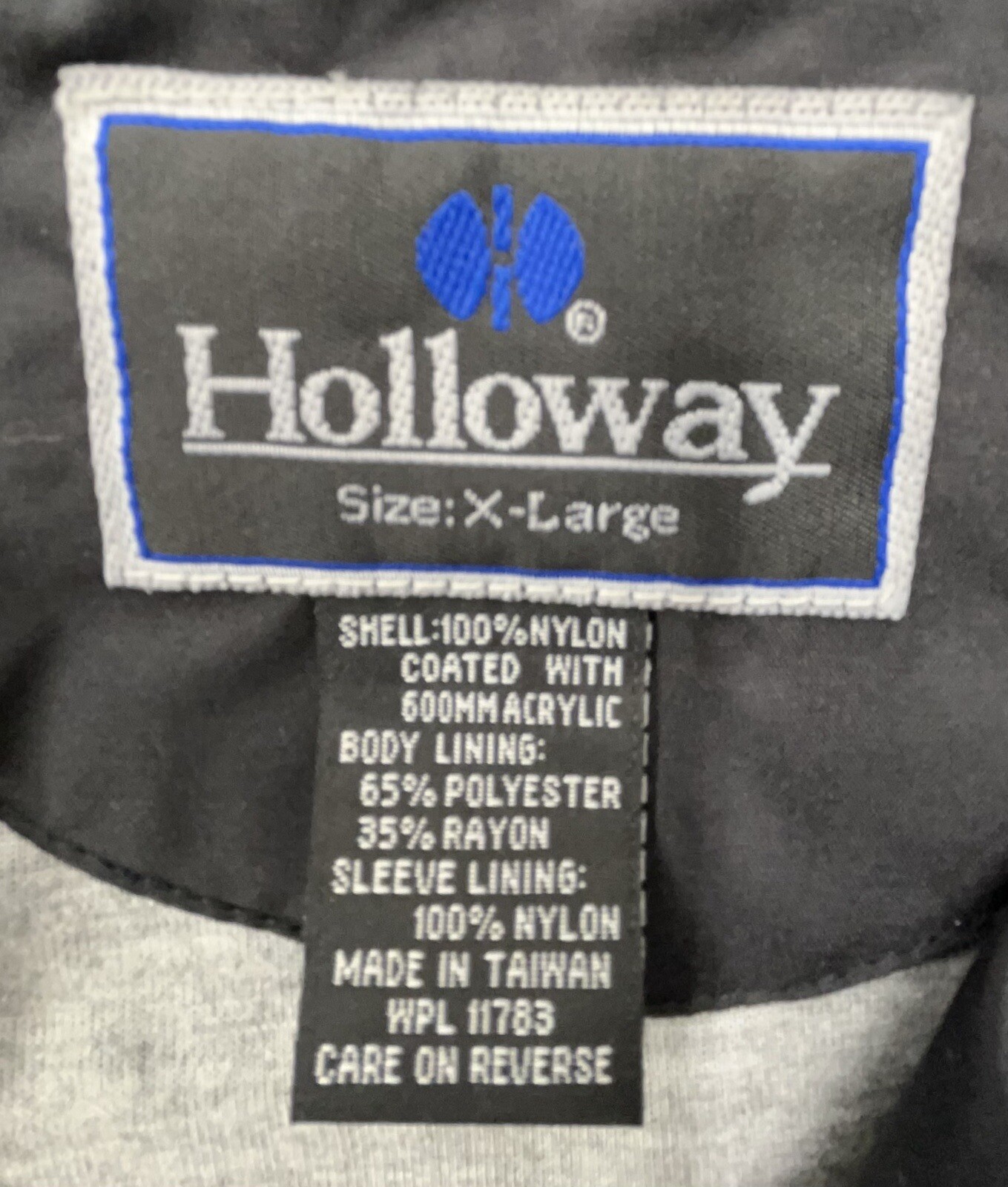 Holloway Jacket Men XL Black Red Full Zip Pockets Lined Coated Windbreaker Golf
