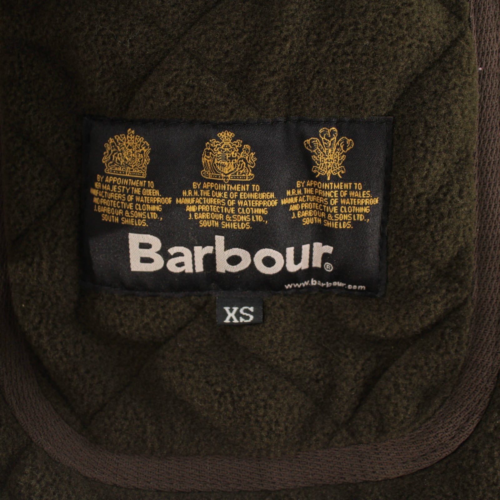 Barbour NWT 100% Polyamide Polar Quilt Waistcoat Size XS In Solid Greenish Brown