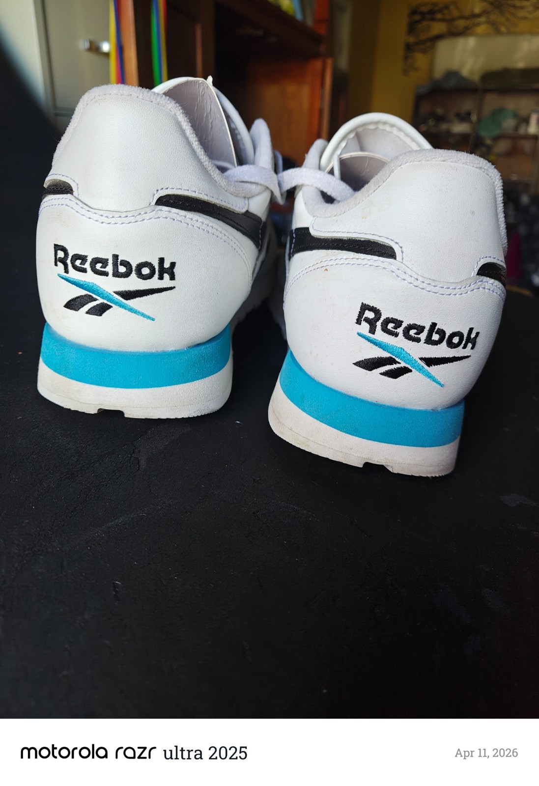 Size 11.5- Reebok Classic Leather OG ” My Name Is” – Radiant Aqua !Worn 4 times!