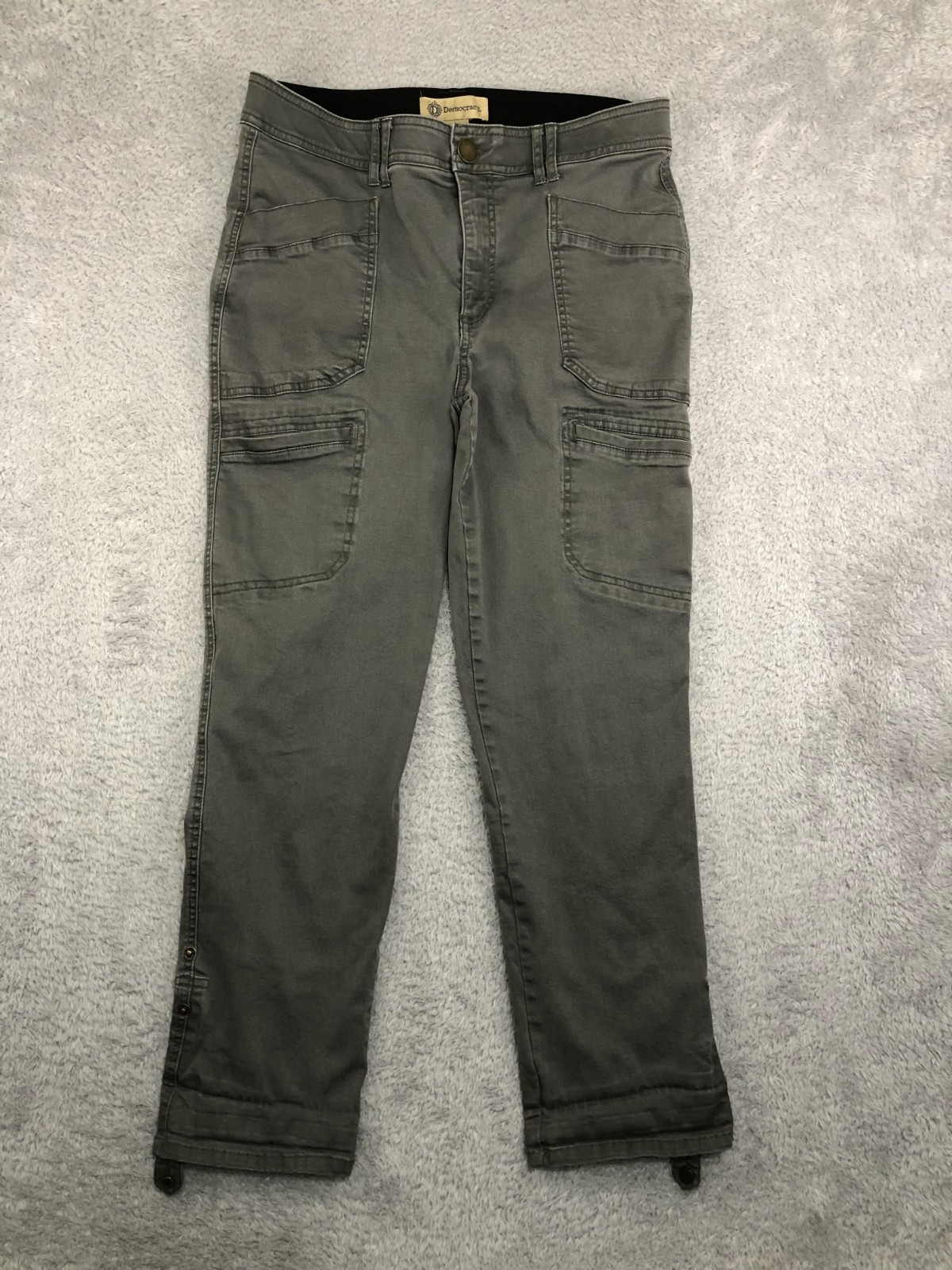 Democracy Ab Technology Cargo Pants Womens Size 12 (32×27.5) Gray Stretch