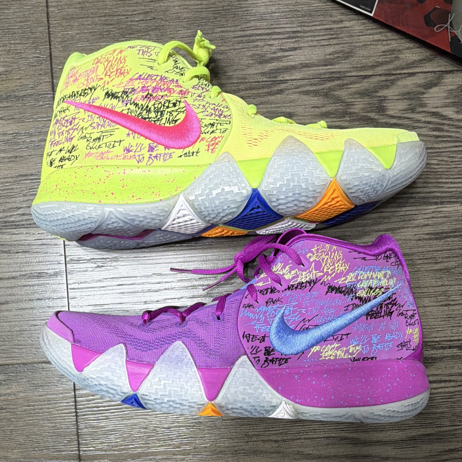 Nike Kyrie 4 Confetti Men’s Mid Top Basketball Sneaker Multicolor Size 12