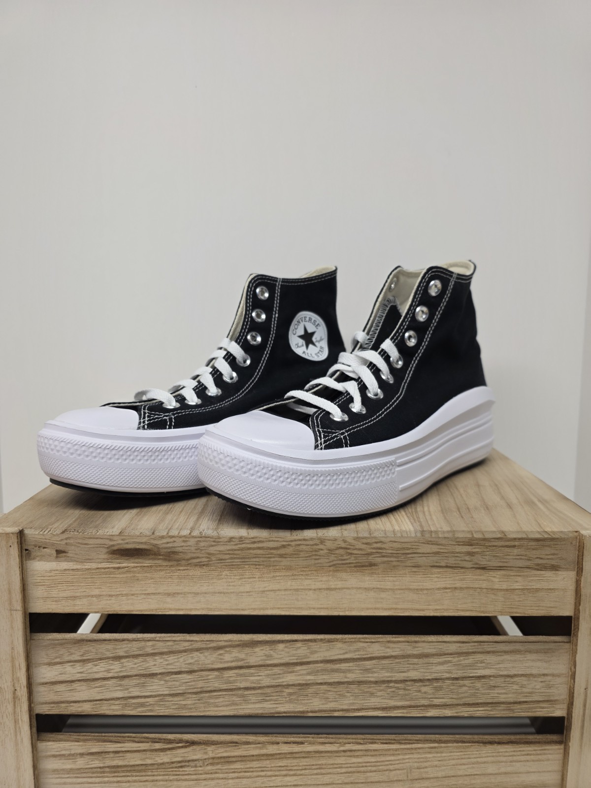 Converse CTAS Move Hi Womens Sz 9 Black Canvas Platform Sneakers Shoes 568497C