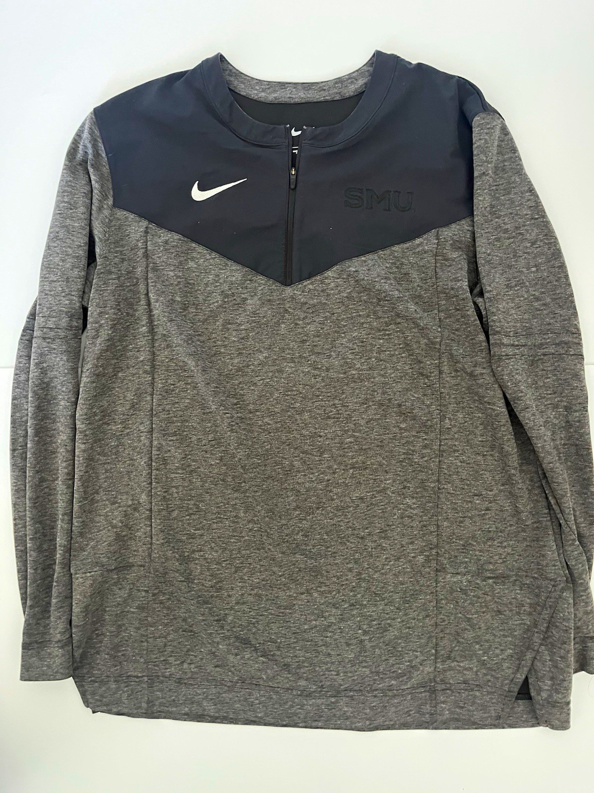 Nike Dri-FIT Men’s 1/4 Zip Pullover Mock Neck Long Sleeve Gray/Black M