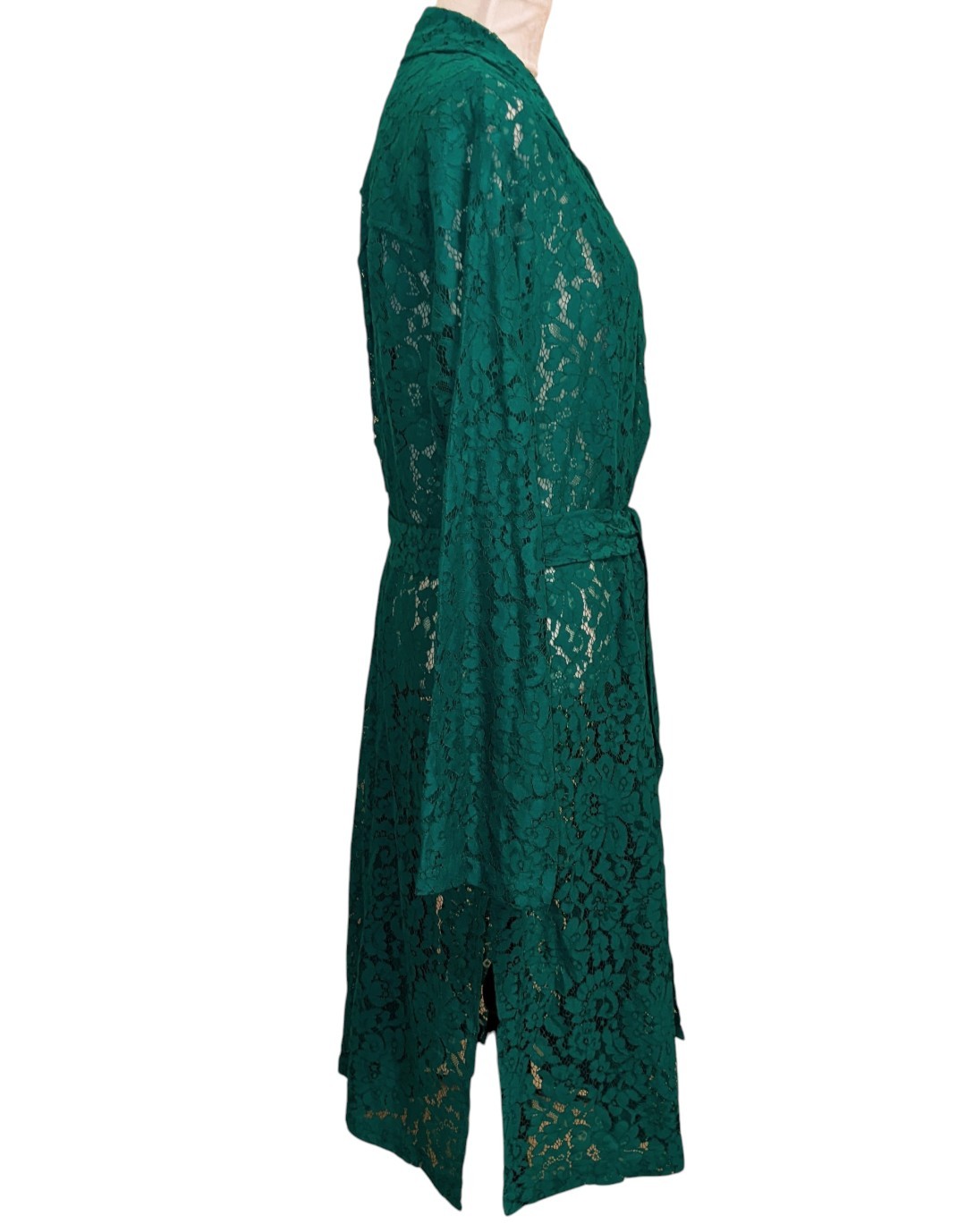 Torrid Kelly Green Lace Trench Duster Jacket 3x