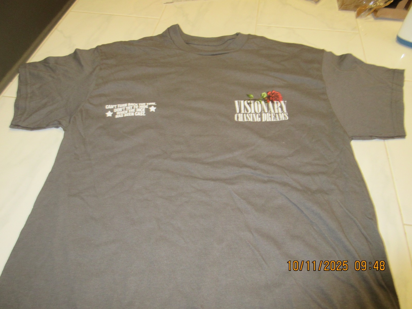 CVLA Men’s “Visionary Chasing Dreams” Charcoal Graphic Shirt M