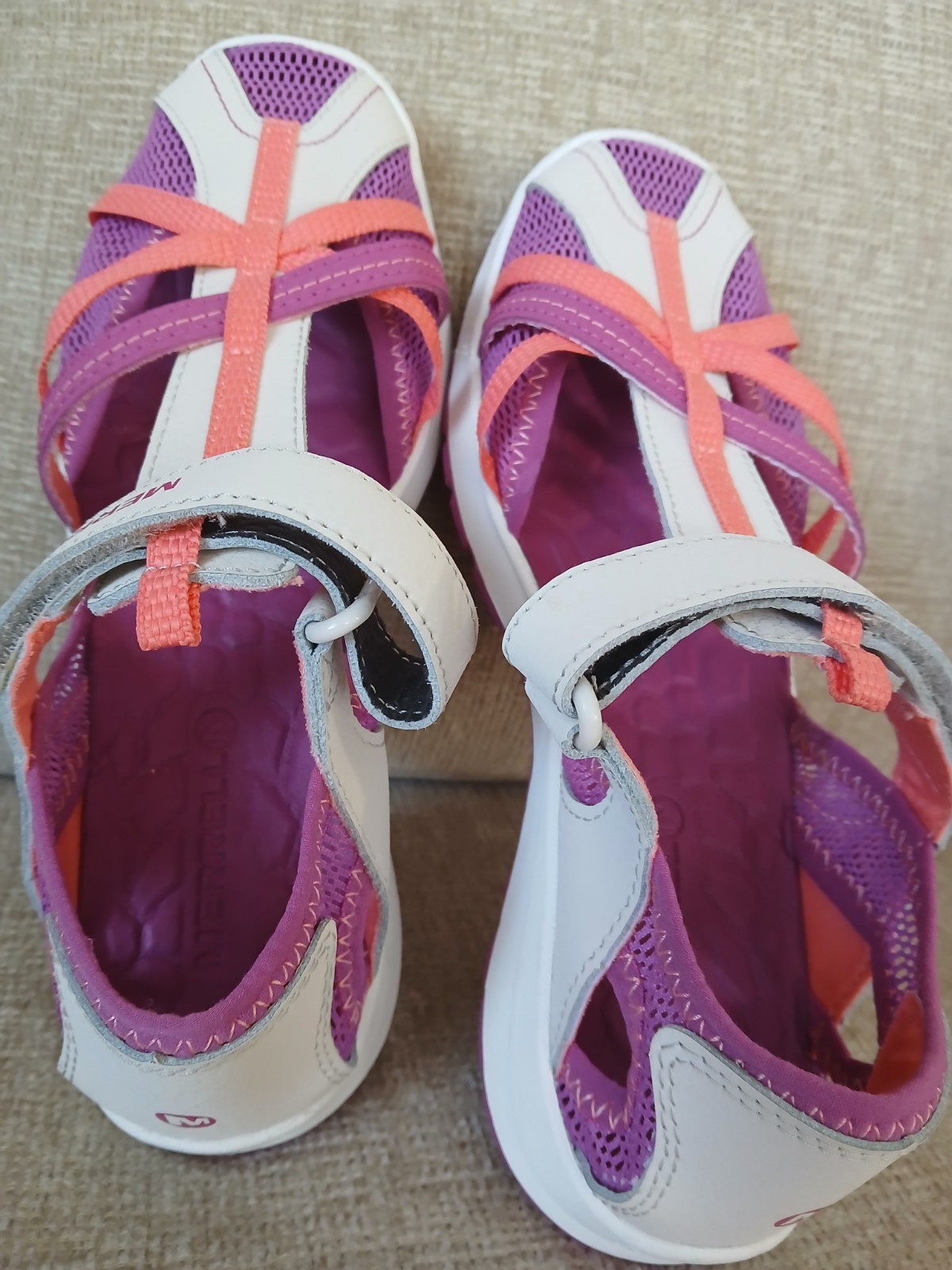 Merrell 61594 Purple Textile Synthetic Mesh Maryjane Strap Shoes Women Size 6