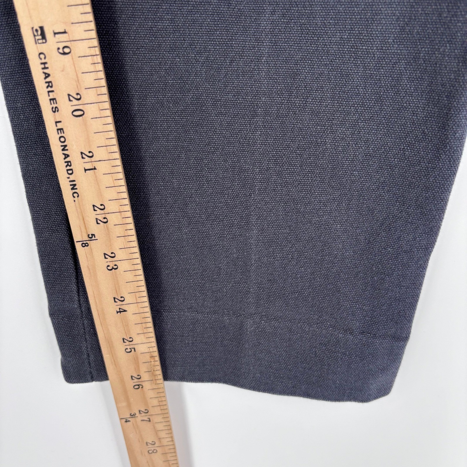 3.1 Phillip Lim Canvas Pleated Tapered Pants Womens 32 Dark Gray Cotton Chino