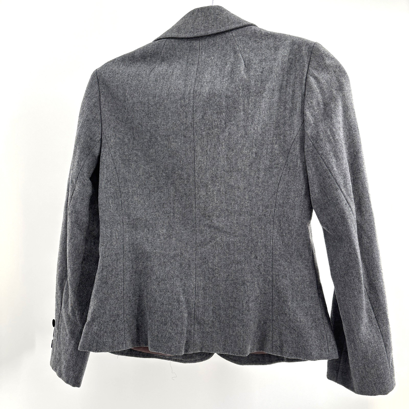 Vtg Pendleton Blazer Jacket Womens S Wool Gray Made USA Career Office Minimalist