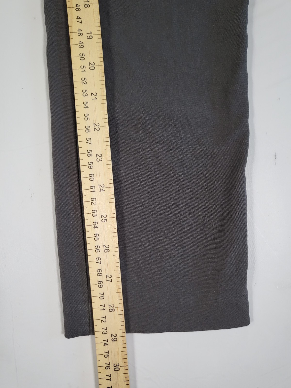 Roz & Ali Womens Pants Pull On Size 4 Stretch W/ Tummy Panel Gray (No Pockets)
