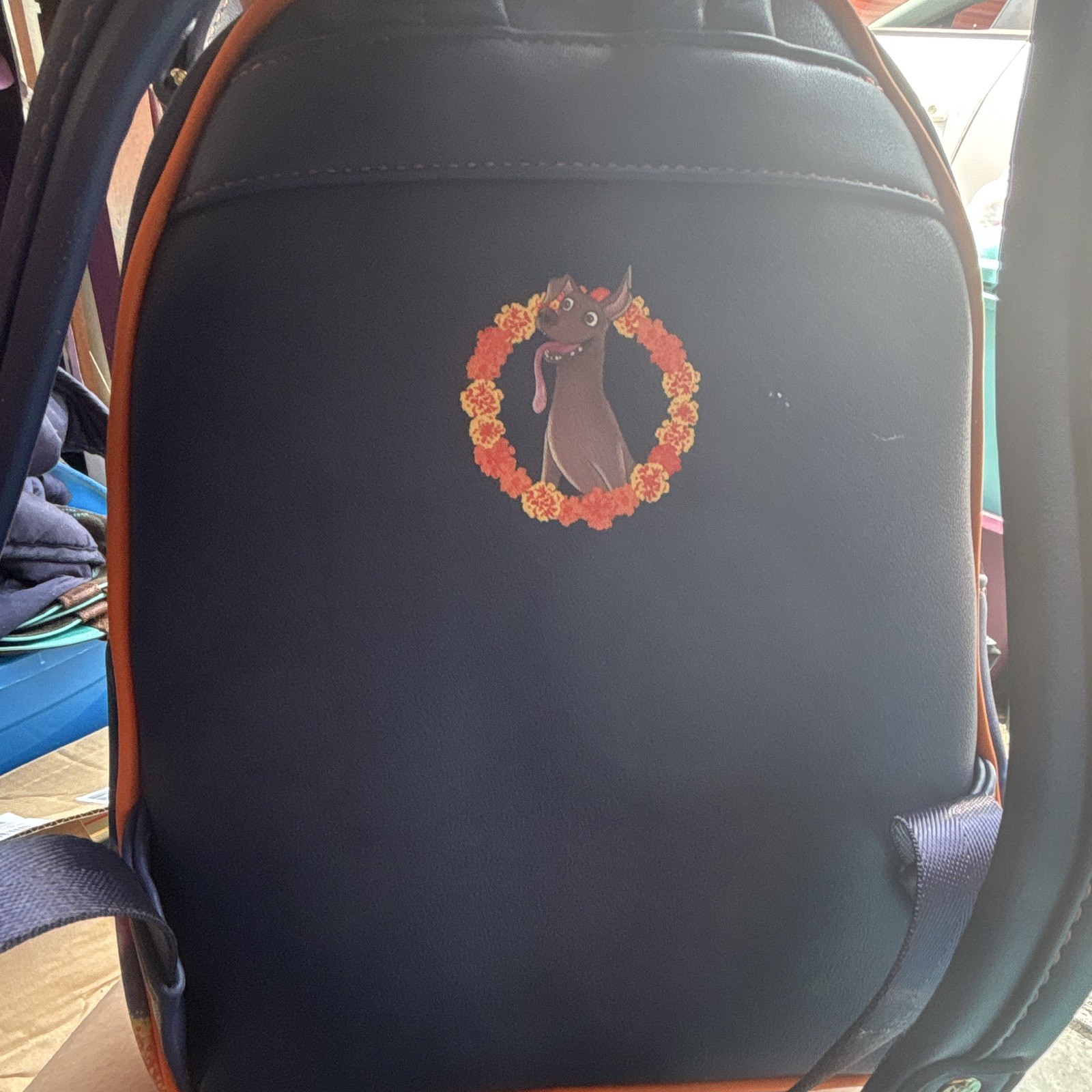 Loungefly Pixar Coco Mini Backpack Black/Multicolor Graphic Print Zip