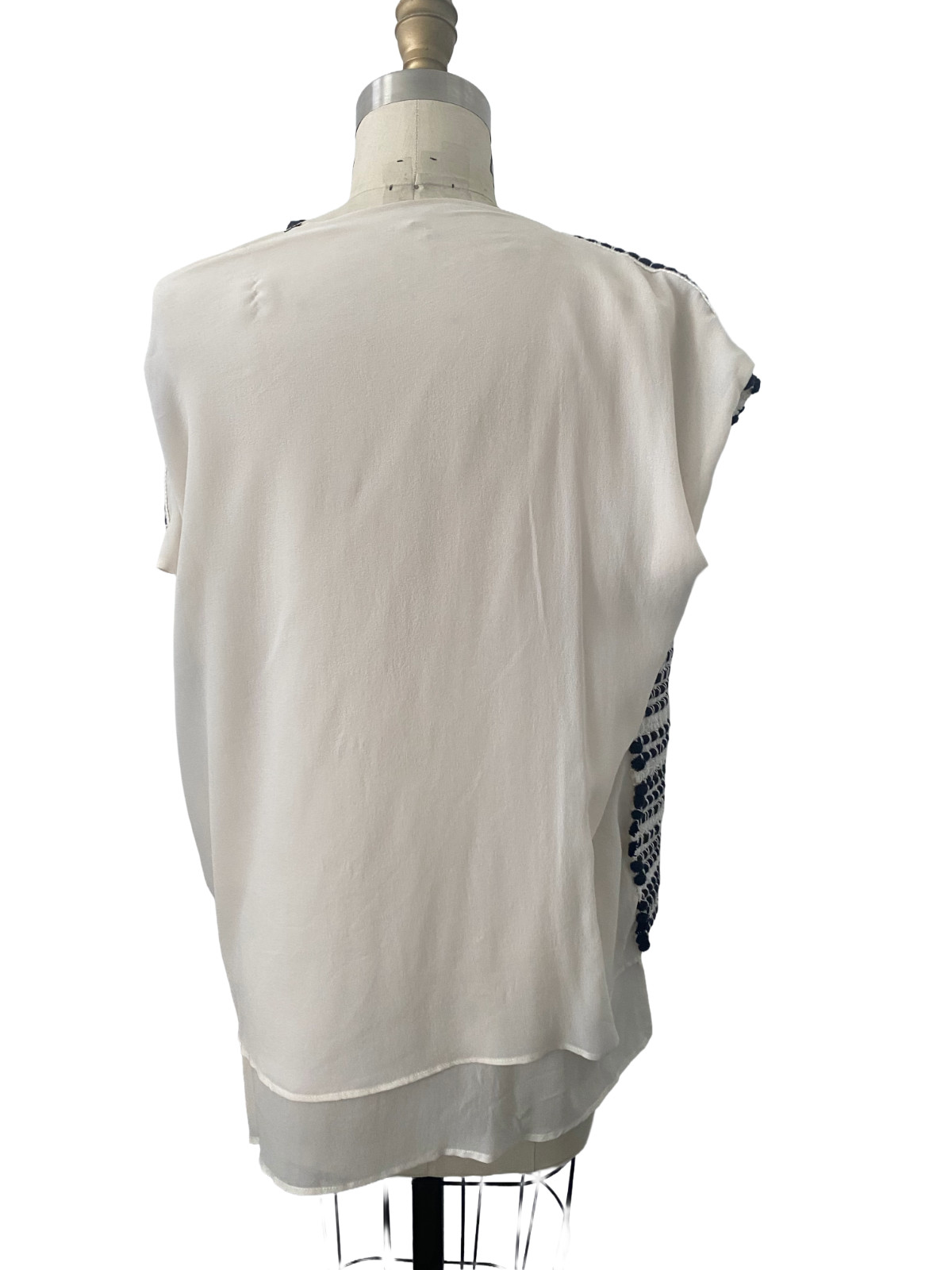 Pier Antonio Gaspari Italian Designer Plissé Tunic Top – Size 42 (US Size 6)
