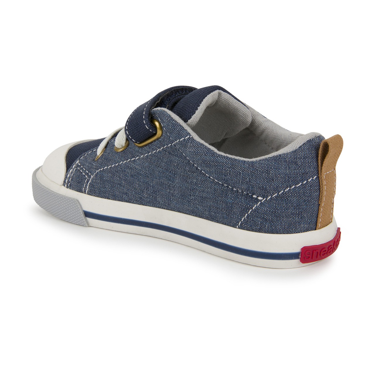 See Kai Run Stevie II Chambray Kids Boys Shoes – Authentic, Multi Size
