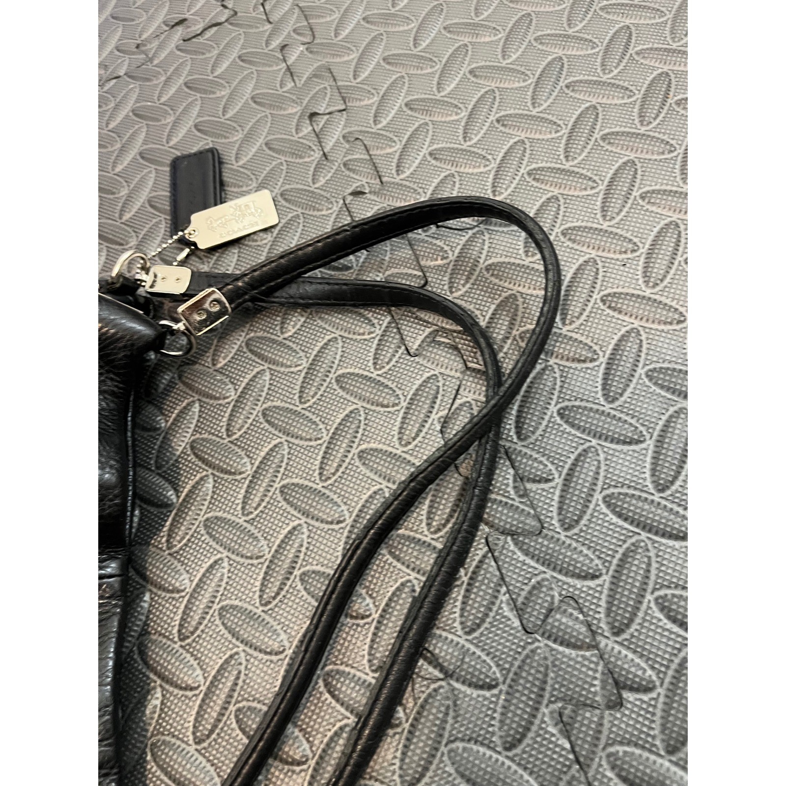COACH MADISON PHOEBE Black Pebbled Leather Hobo Satchel Bag 26224 Purse