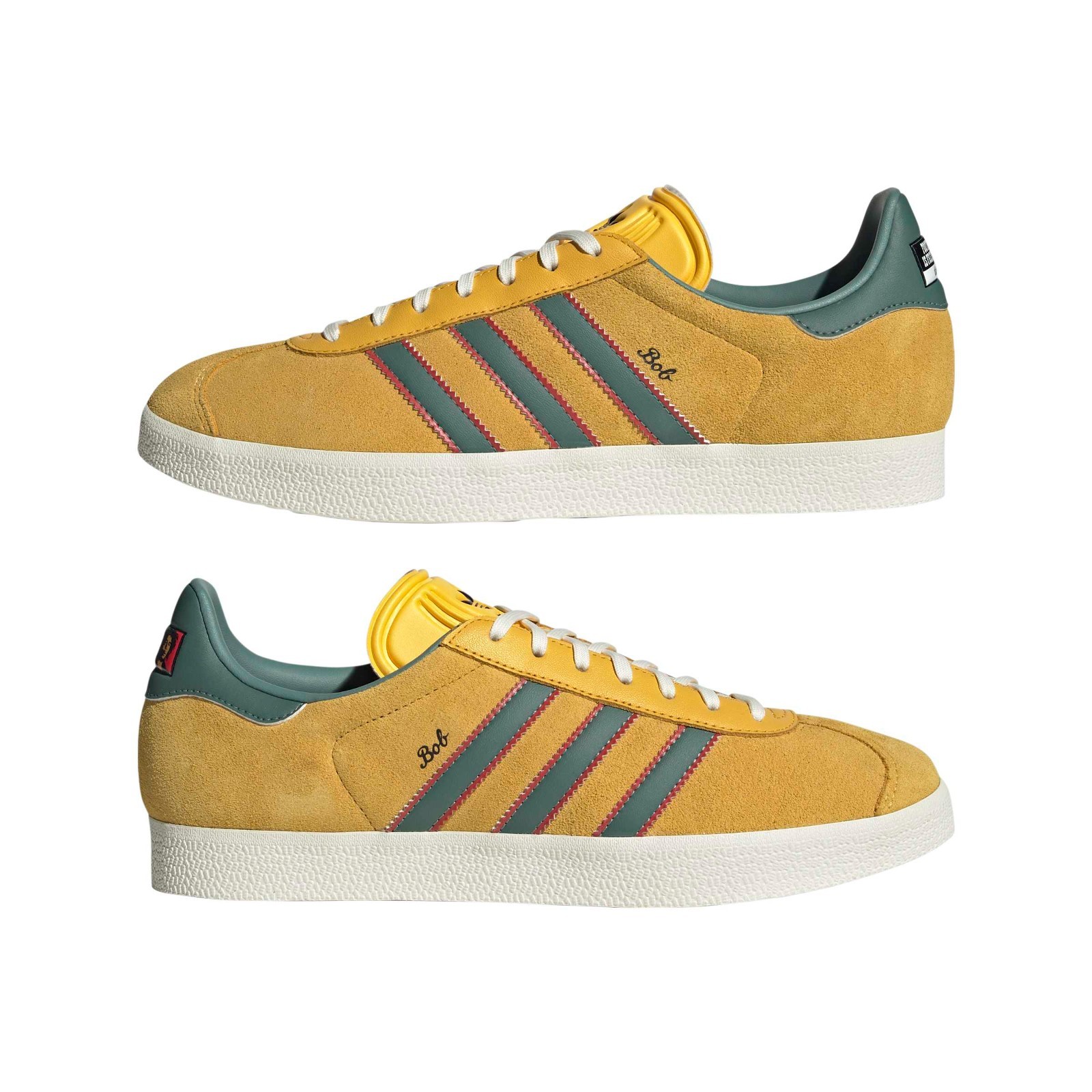Adidas Men’s Gazelle Jamaica x Bob Marley Shoes Bold Gold/None/Pure Ruby KJ3532