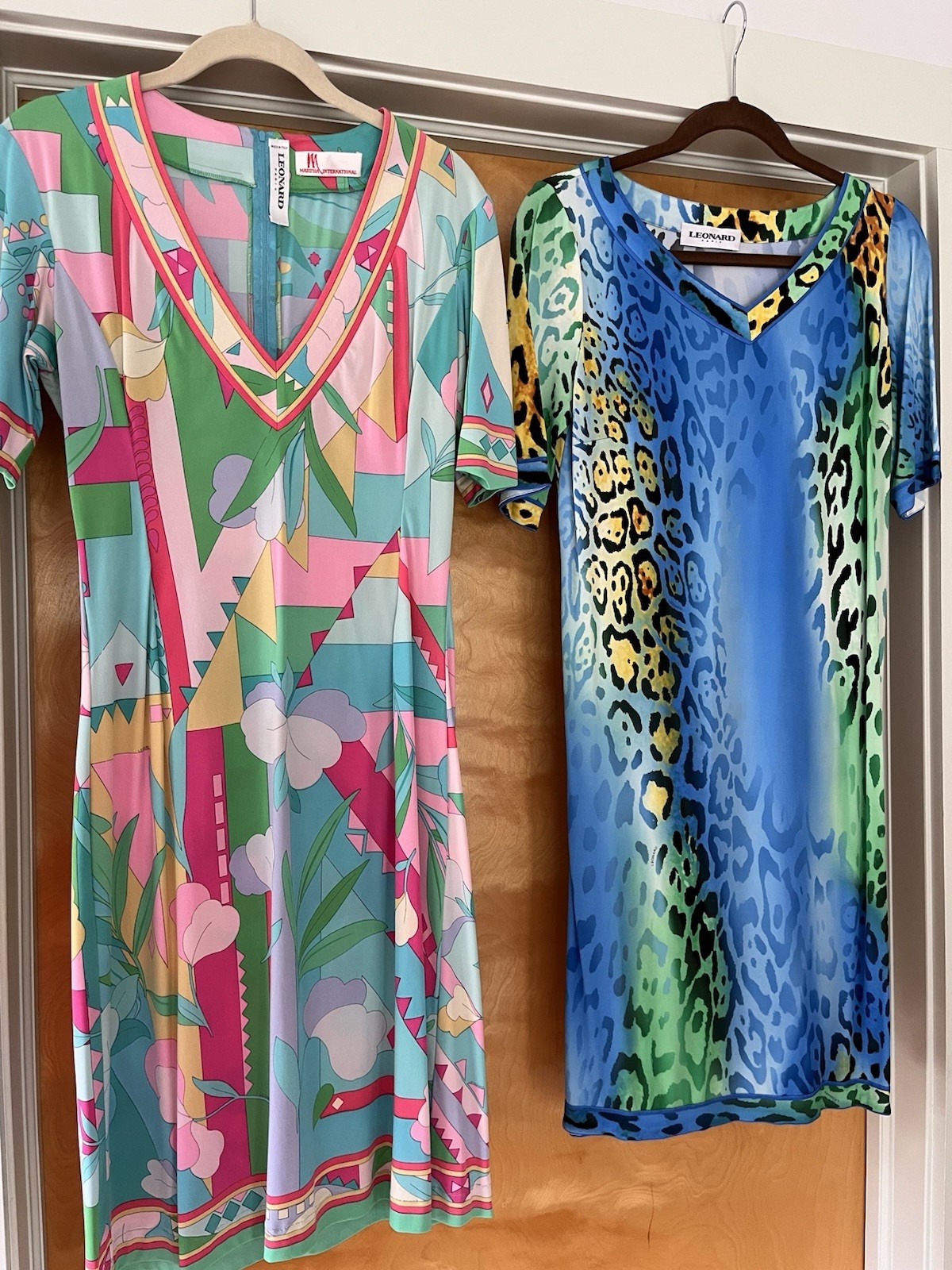 Leonard Paris Dresses (Two!) Perfect for Summer Parties! Size M See Pics