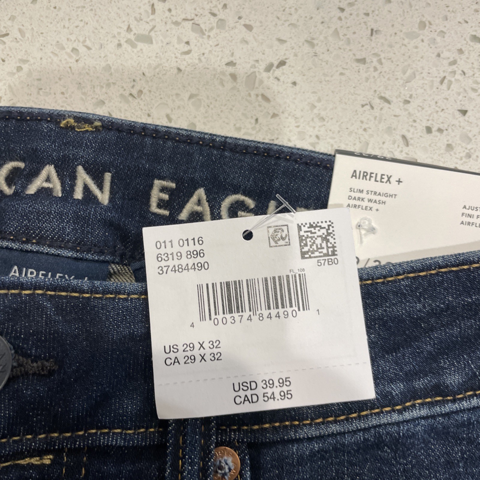 NWT American Eagle Air flex + Slim Straight Rustic Blue Jeans 29/32