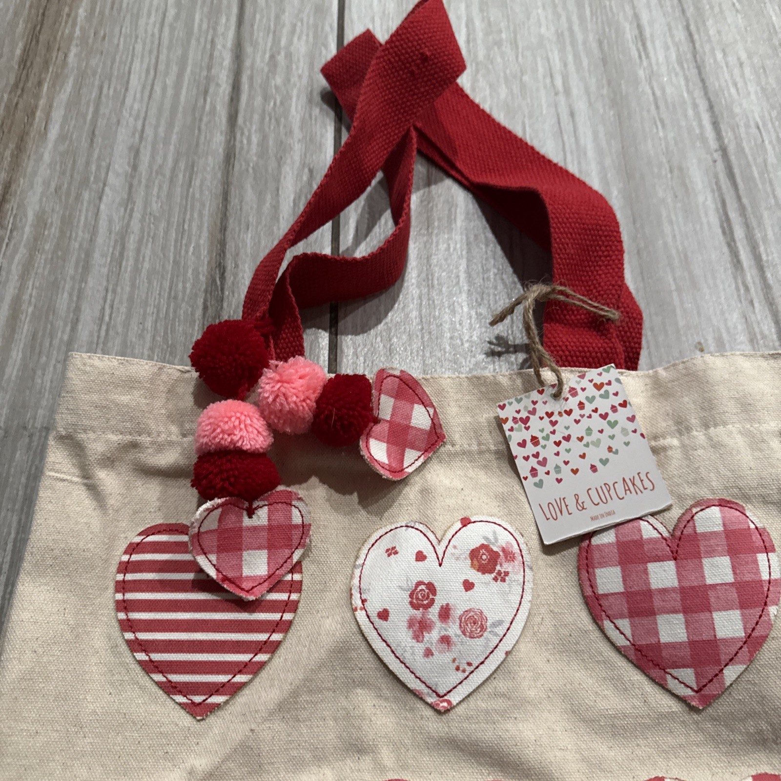 Love & Cupcakes Heart Re-Usable Tote Bag