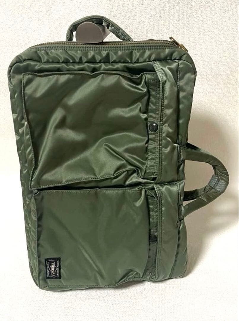 Porter Tanker 3Way Briefcase Sage Green B4 15L PC Bag 622 26107 New Tanker
