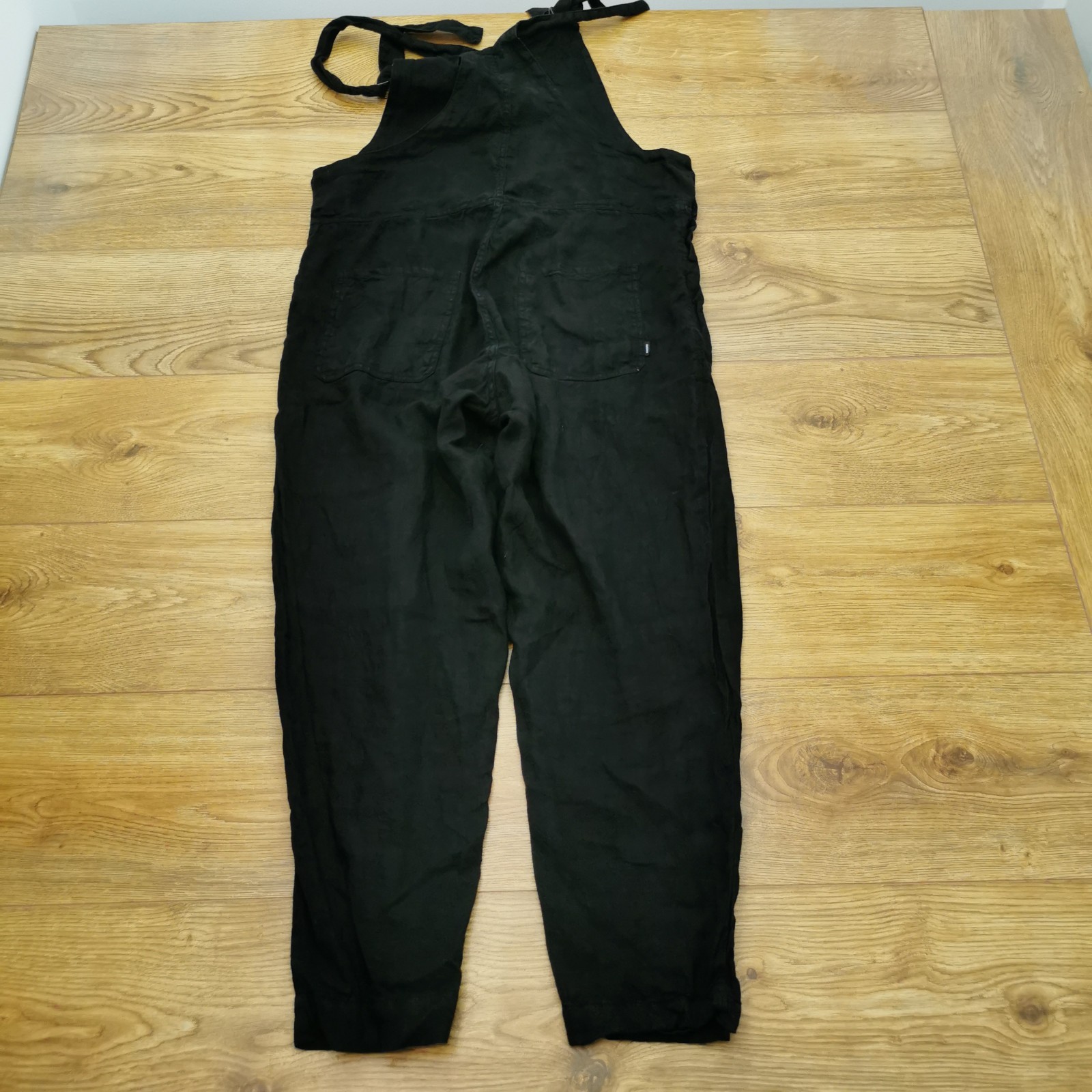 Finisterre Dungarees Womens 14 UK Black 100% Linen Summer Casual Portugal