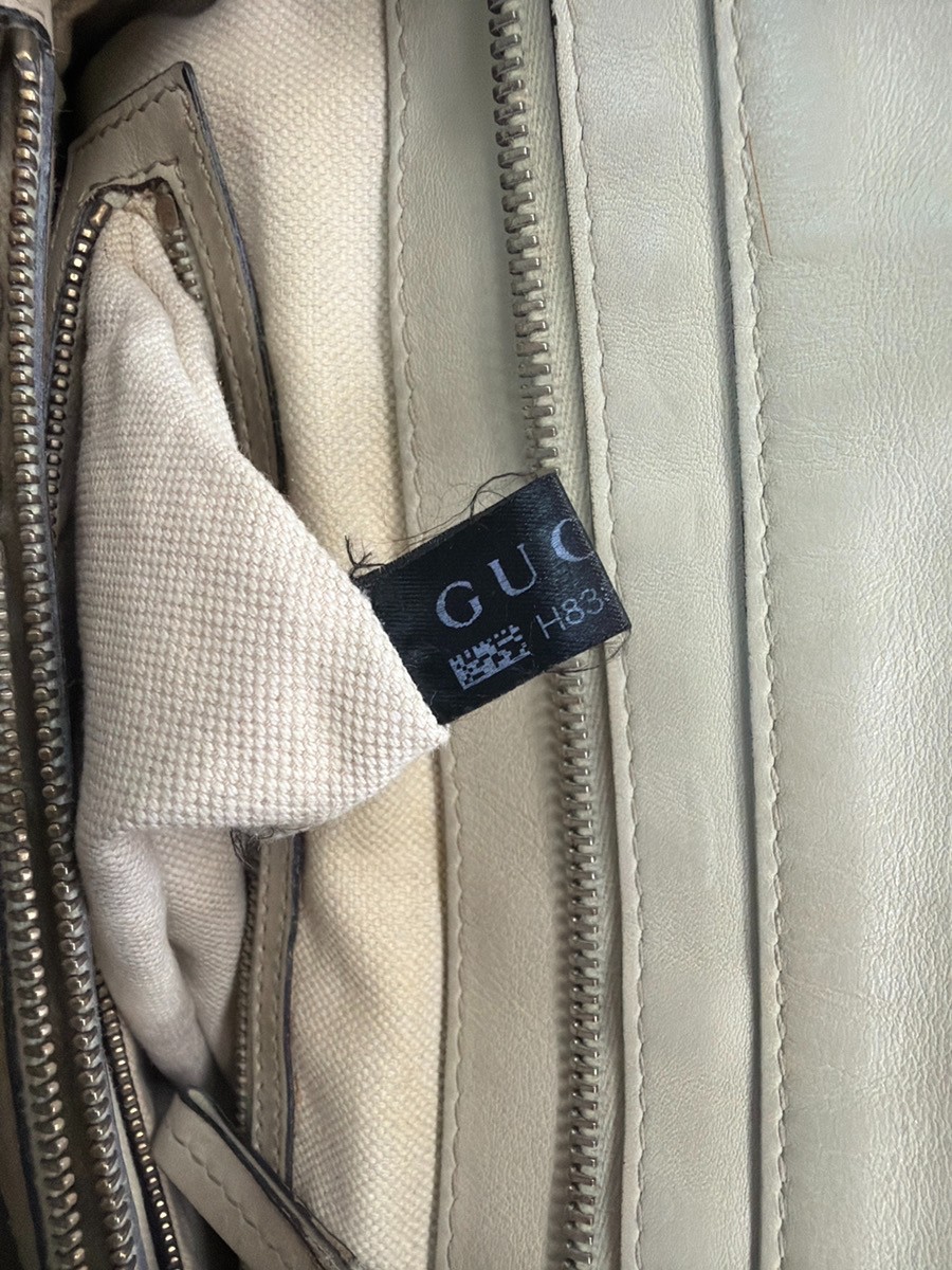GUCCI GG Pattern Guccissima​ Mayfair Shoulder Bag Leather White Italy 62KD551