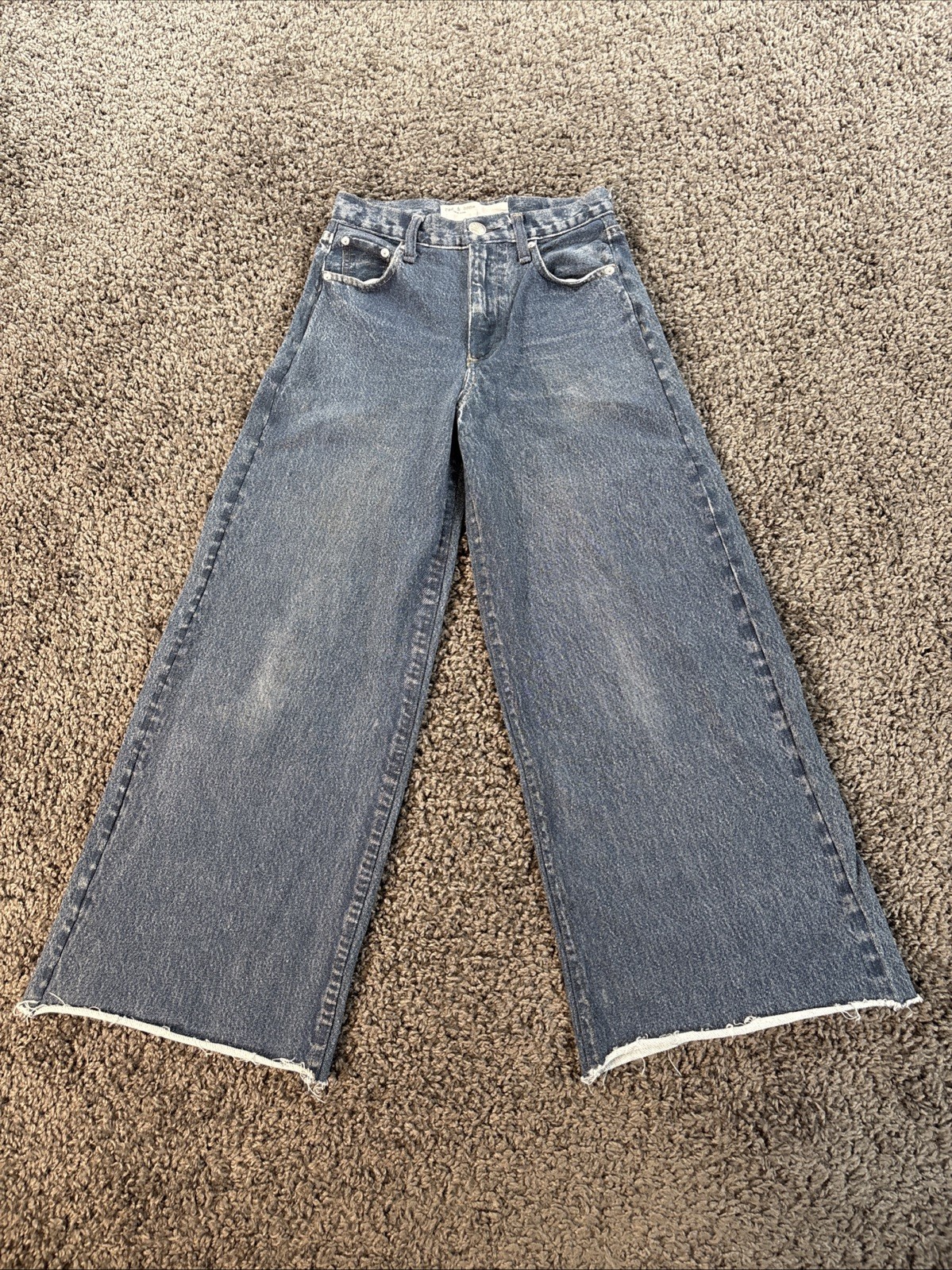 Rag & Bone Featherweight Women’s Wide Leg Pocket Denim Jeans Size 23