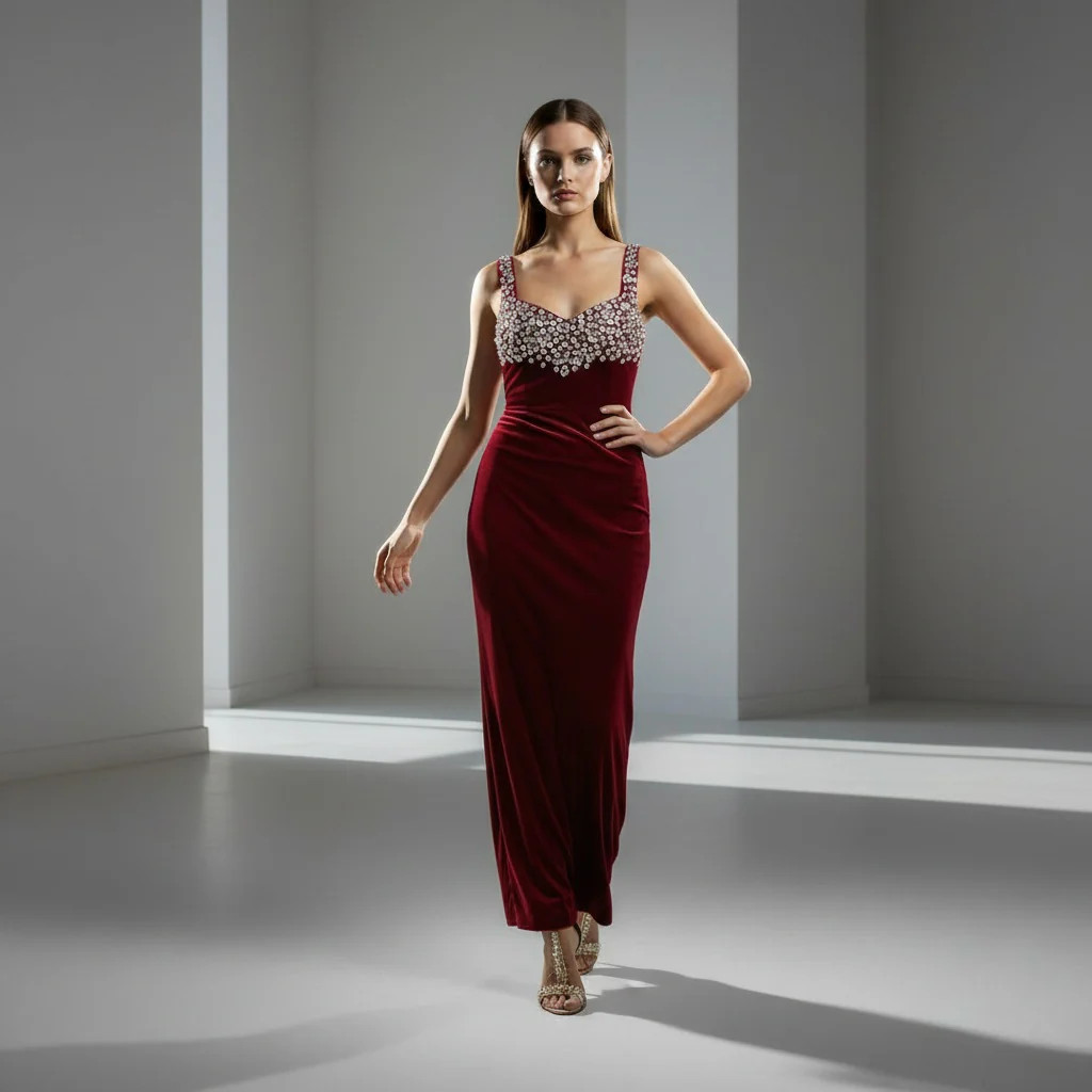 Velvet Vixen: The Berry Divine Evening Gown